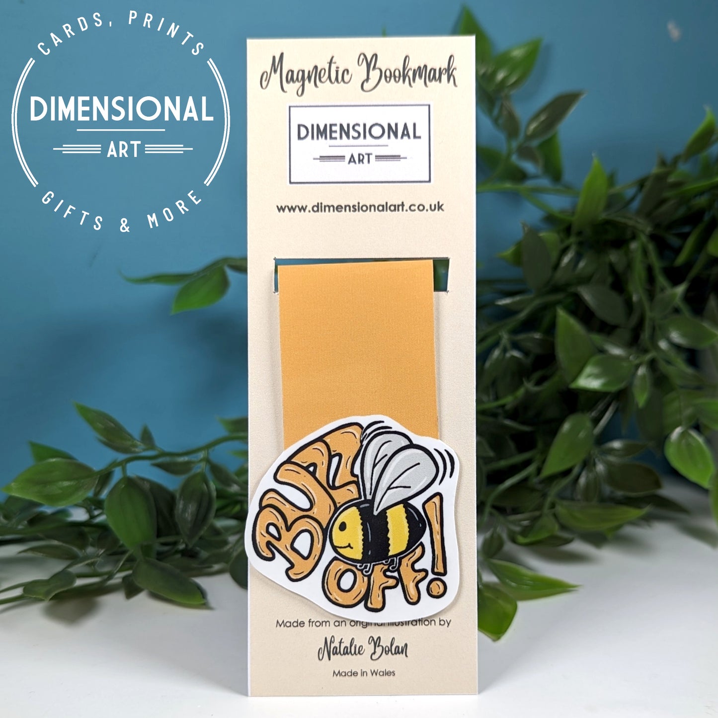 Buzz off Bee Magnetic Bookmark