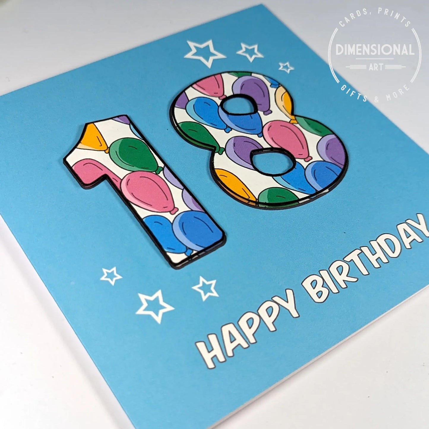 18th Birthday Card Dimensional Art