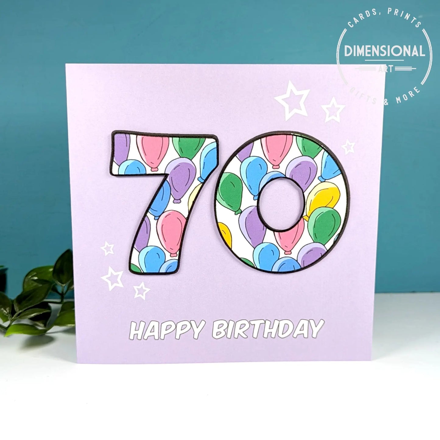70th Birthday Card Dimensional Art