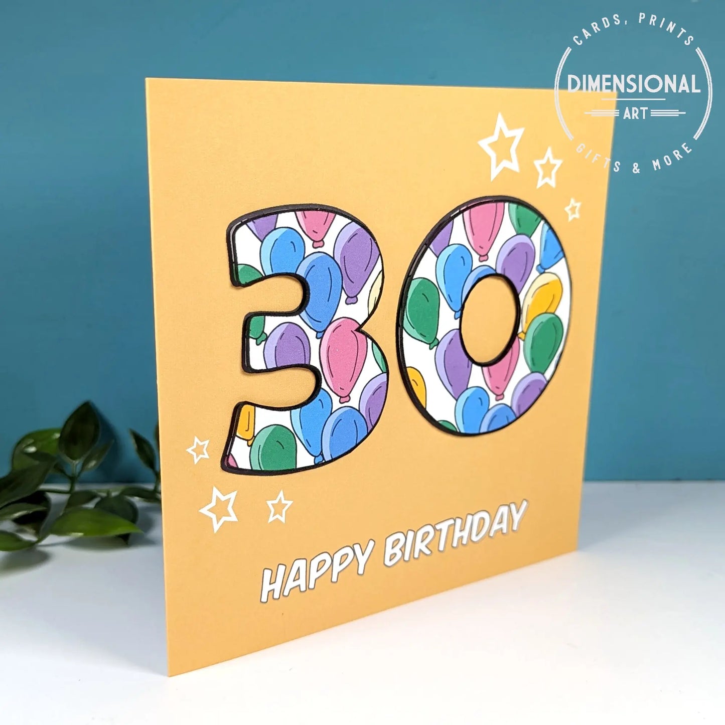 30th Birthday Card Dimensional Art