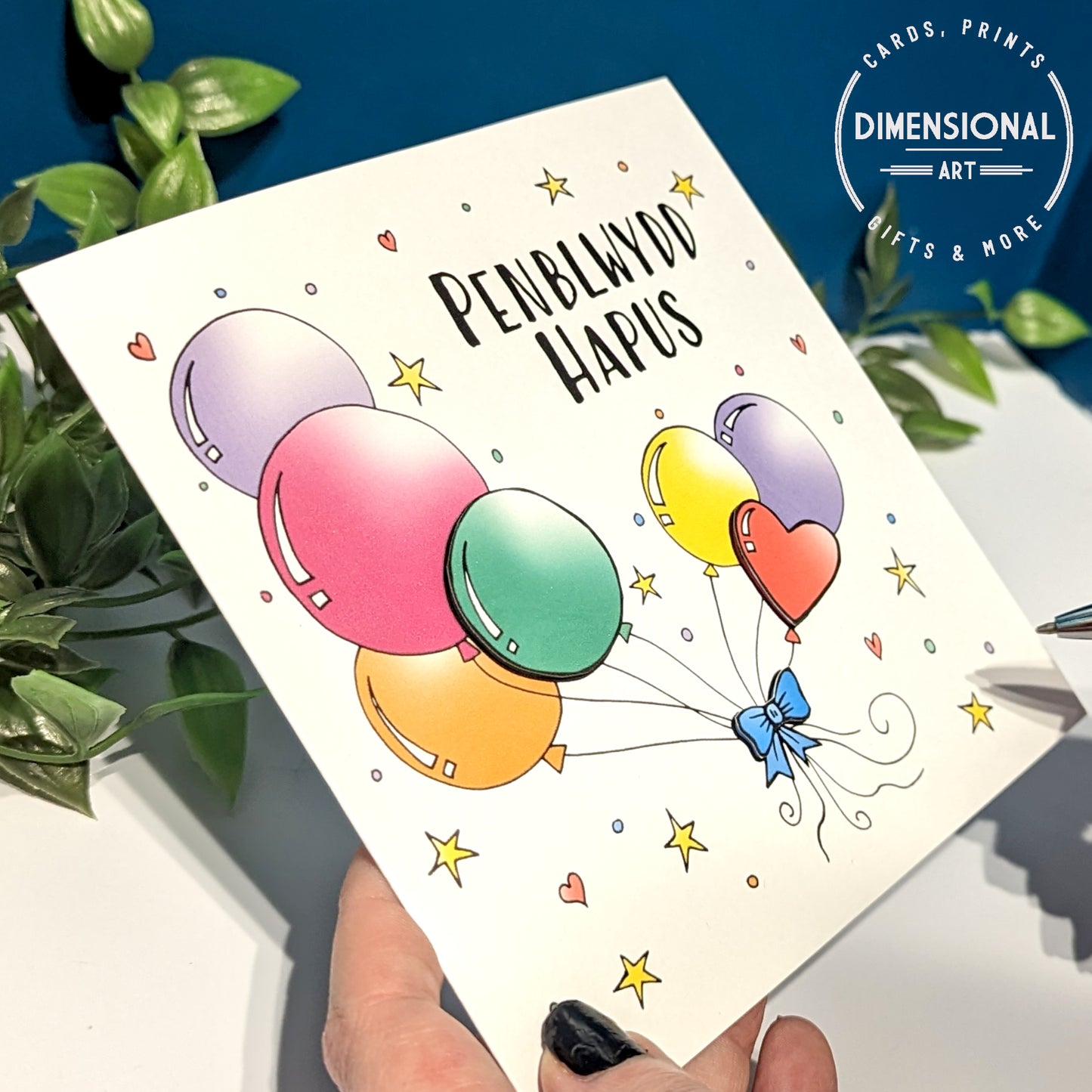 Balloons Penblwydd Hapus (Birthday) WELSH