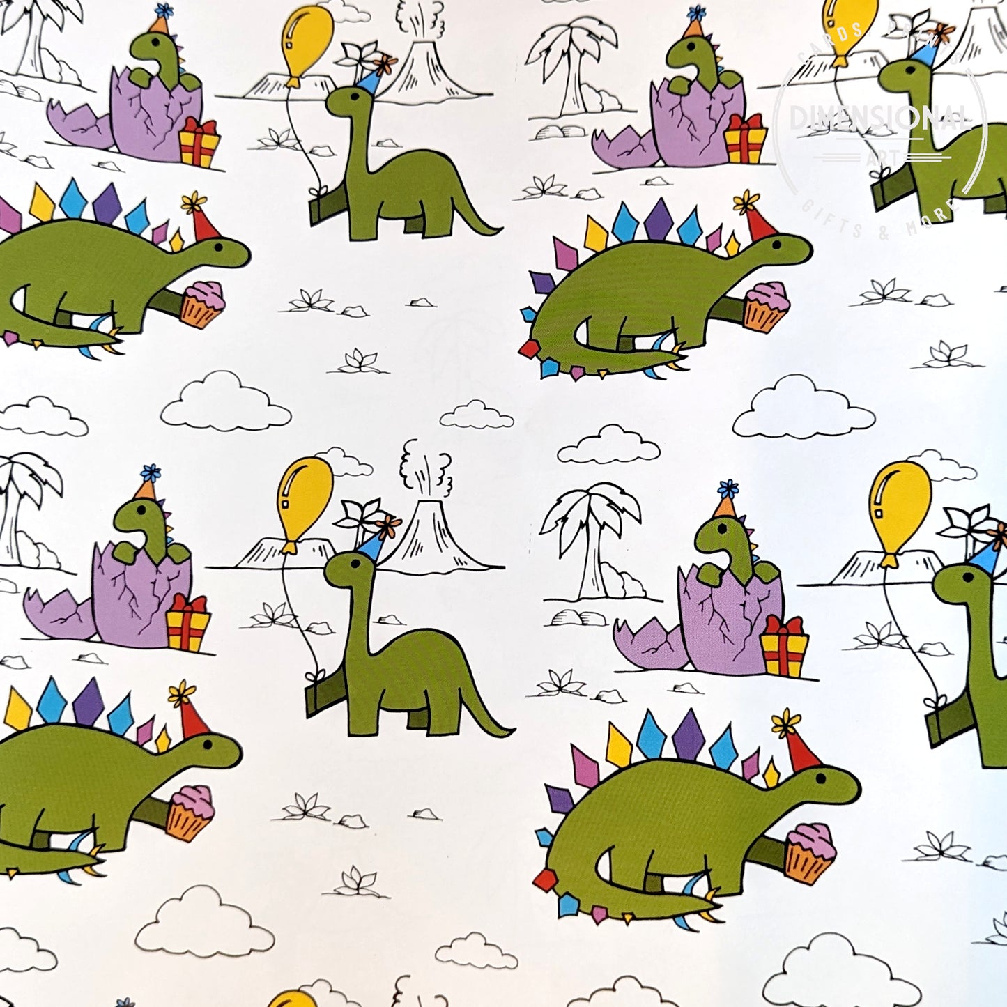 Dinosaur Gift Wrap and Tags (Wrapping Paper)