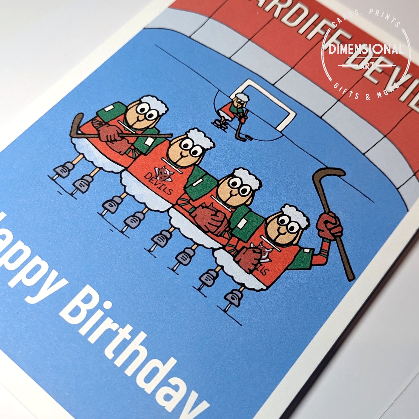 Cardiff Devils Ice hocky Sheep Card