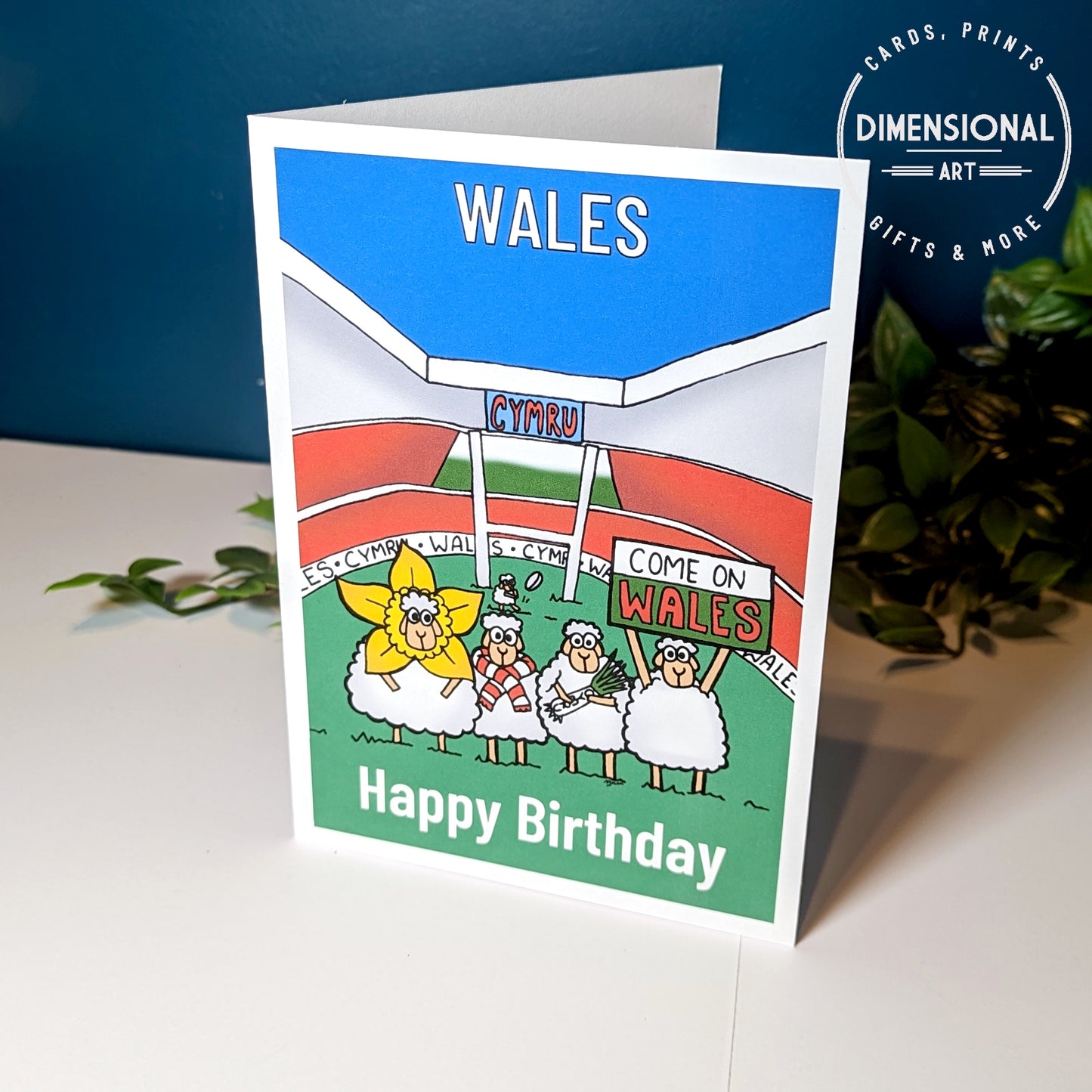 Wales Rugby Sheep Card