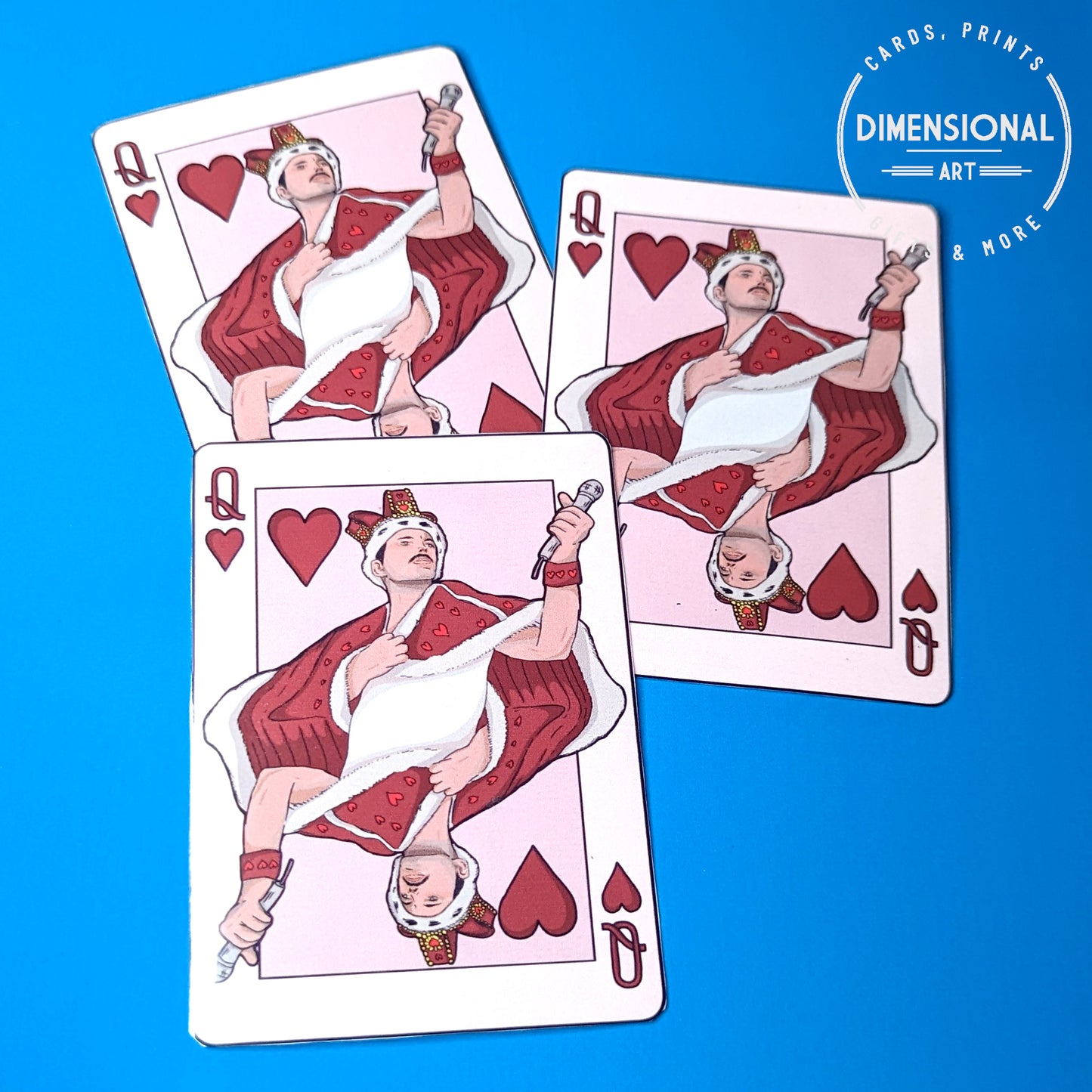 Queen of Hearts Card - Freddie Mercury Sticker