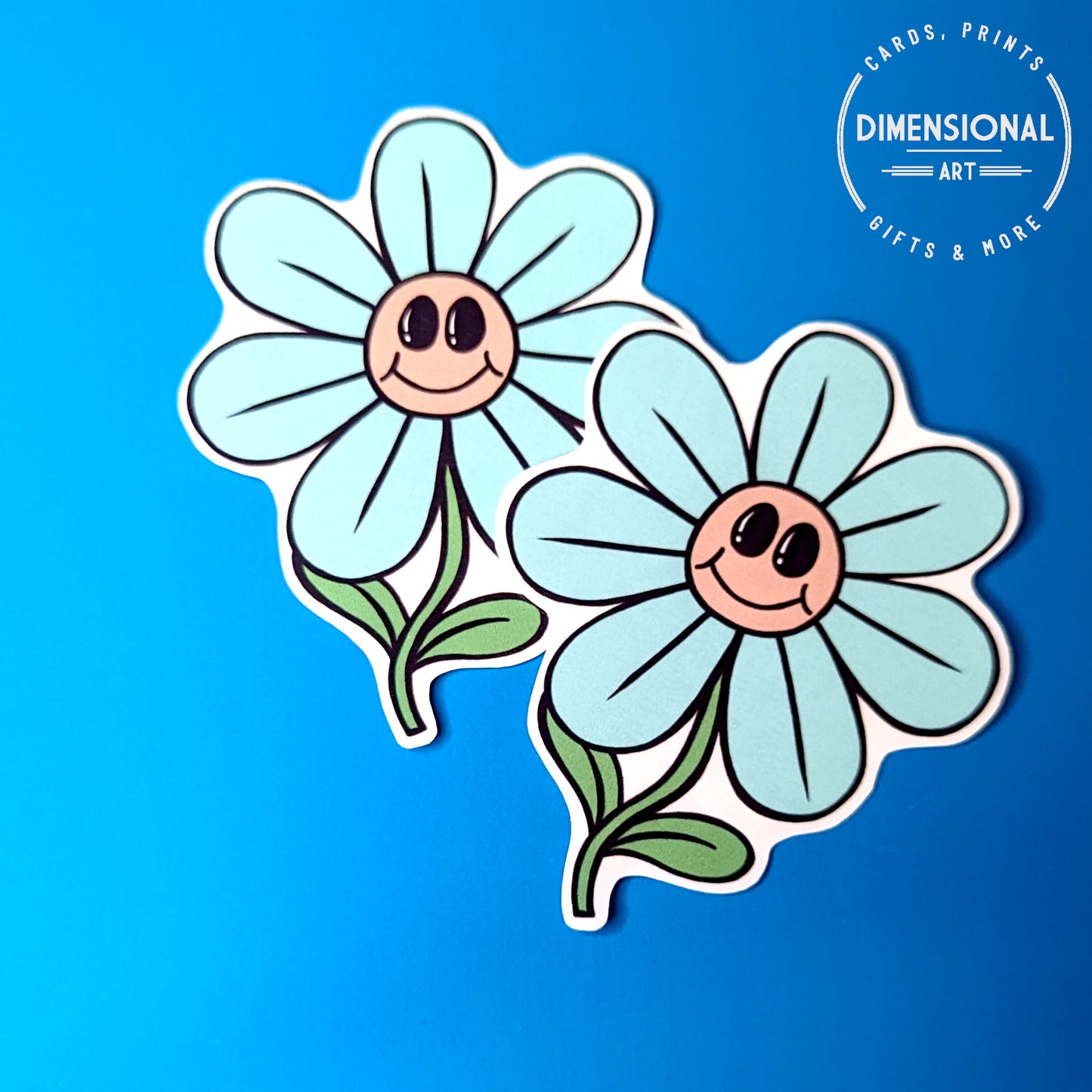 Daisy Blue Sticker