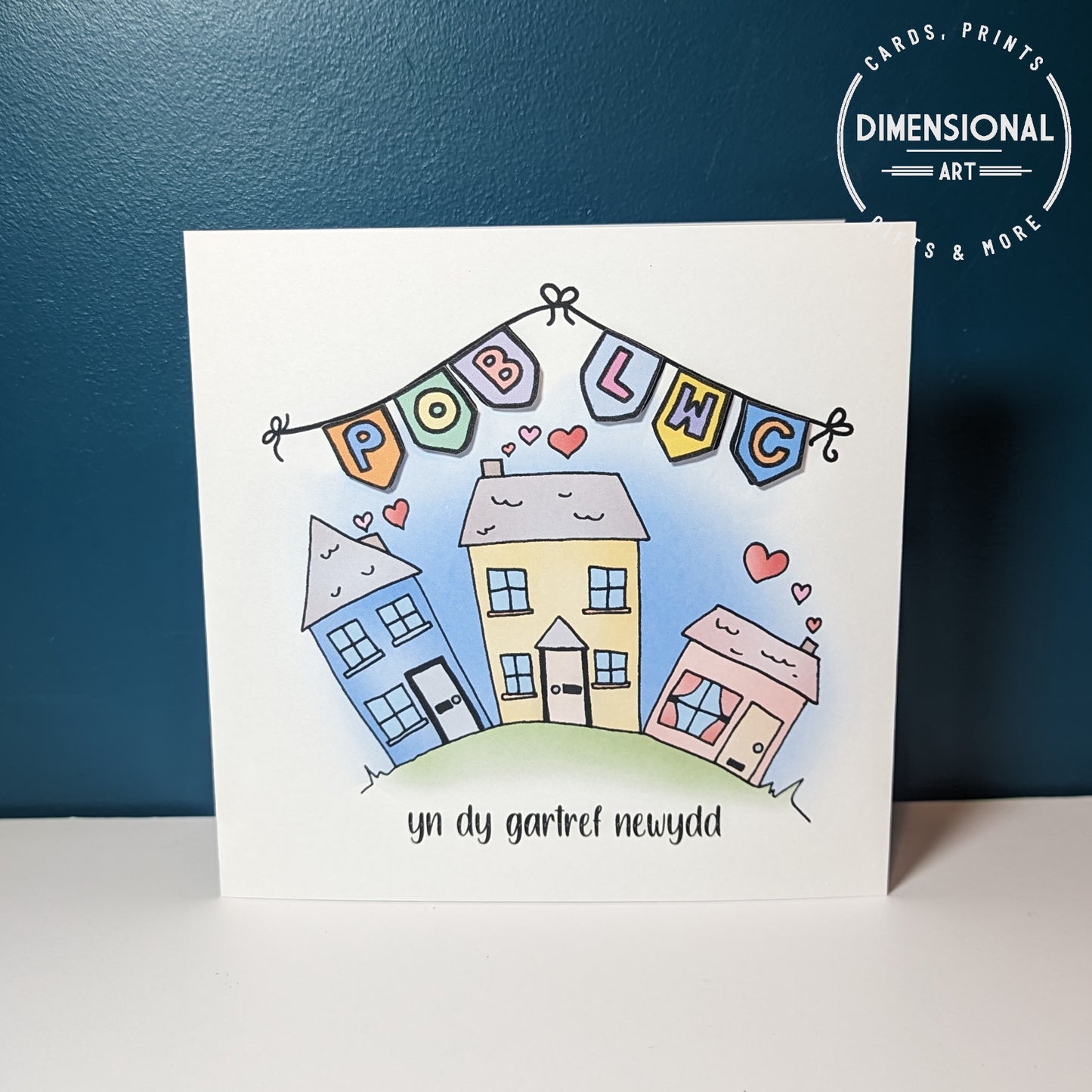 Pob Lwc yn dy gartref newydd ( New home) Card - Welsh