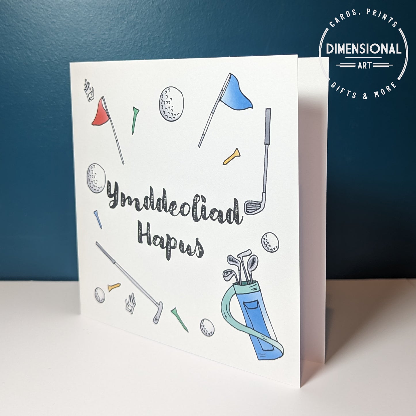 Golf Ymddeoliad Hapus (Retirement Card) - Welsh