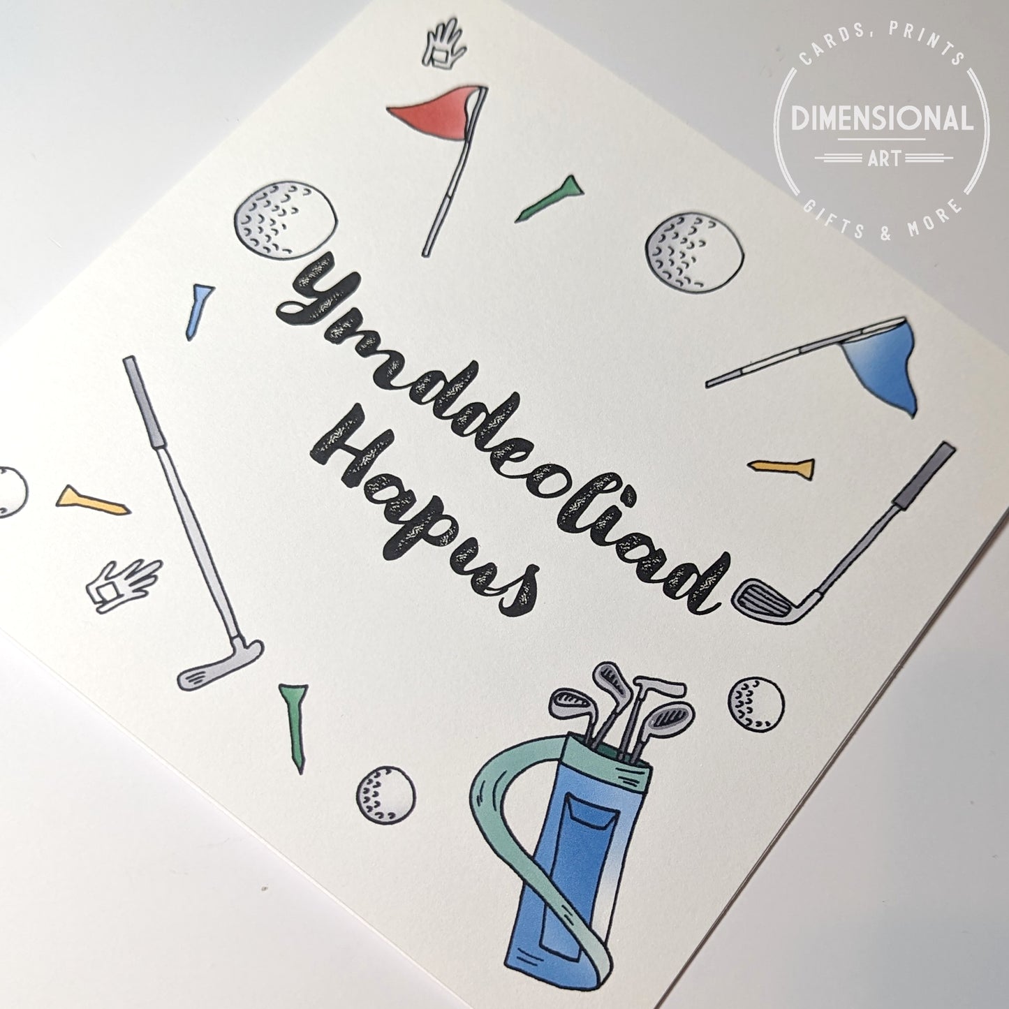 Golf Ymddeoliad Hapus (Retirement Card) - Welsh