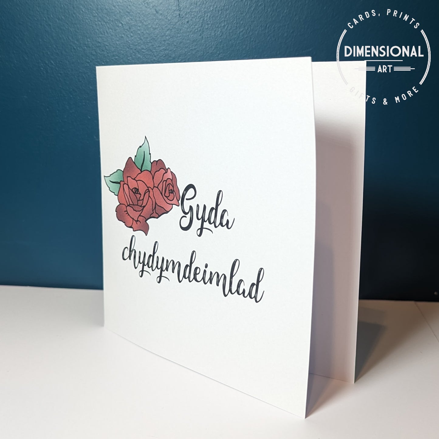 Rose Gyda chydymdeimlad (Sympathy Card) - Welsh