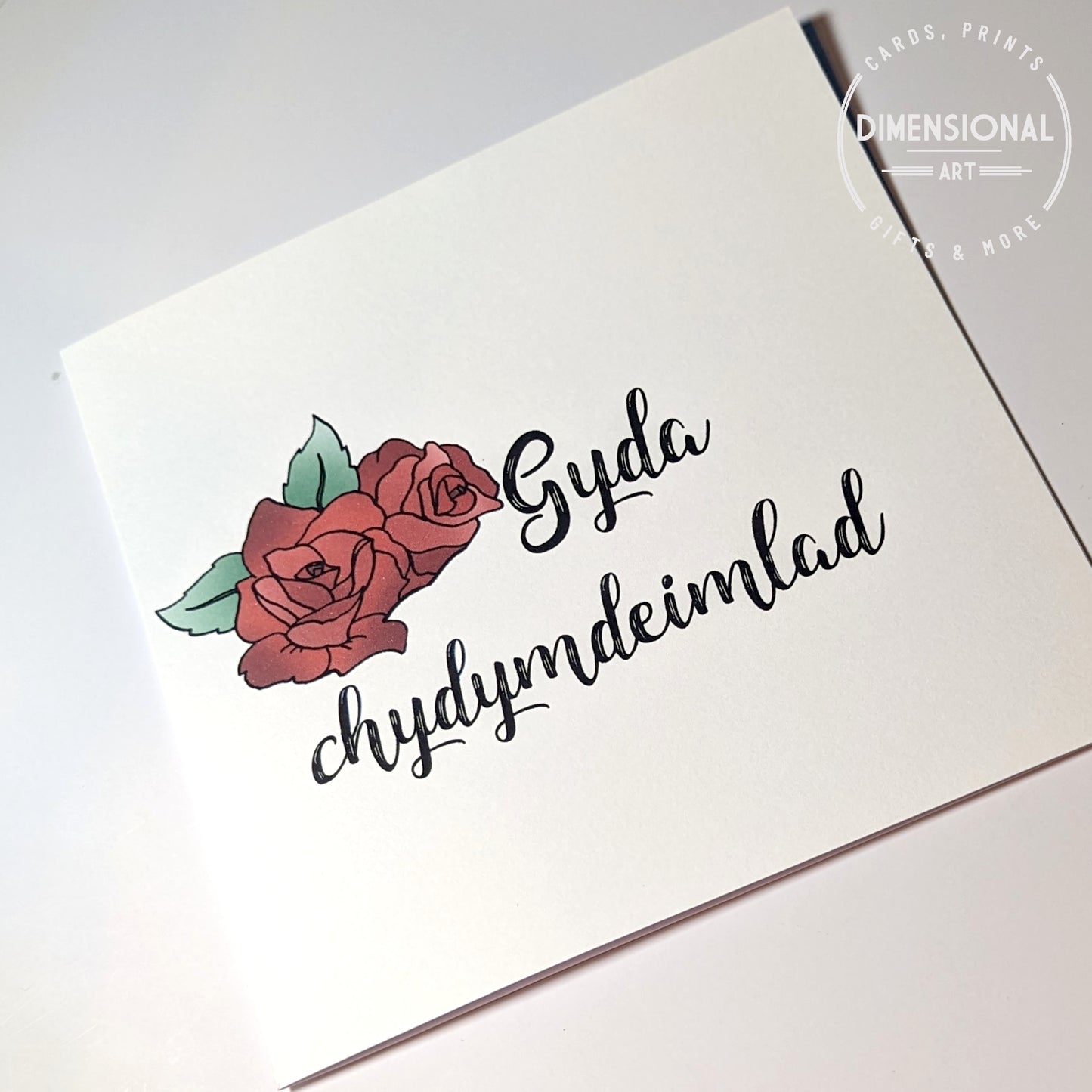 Rose Gyda chydymdeimlad (Sympathy Card) - Welsh