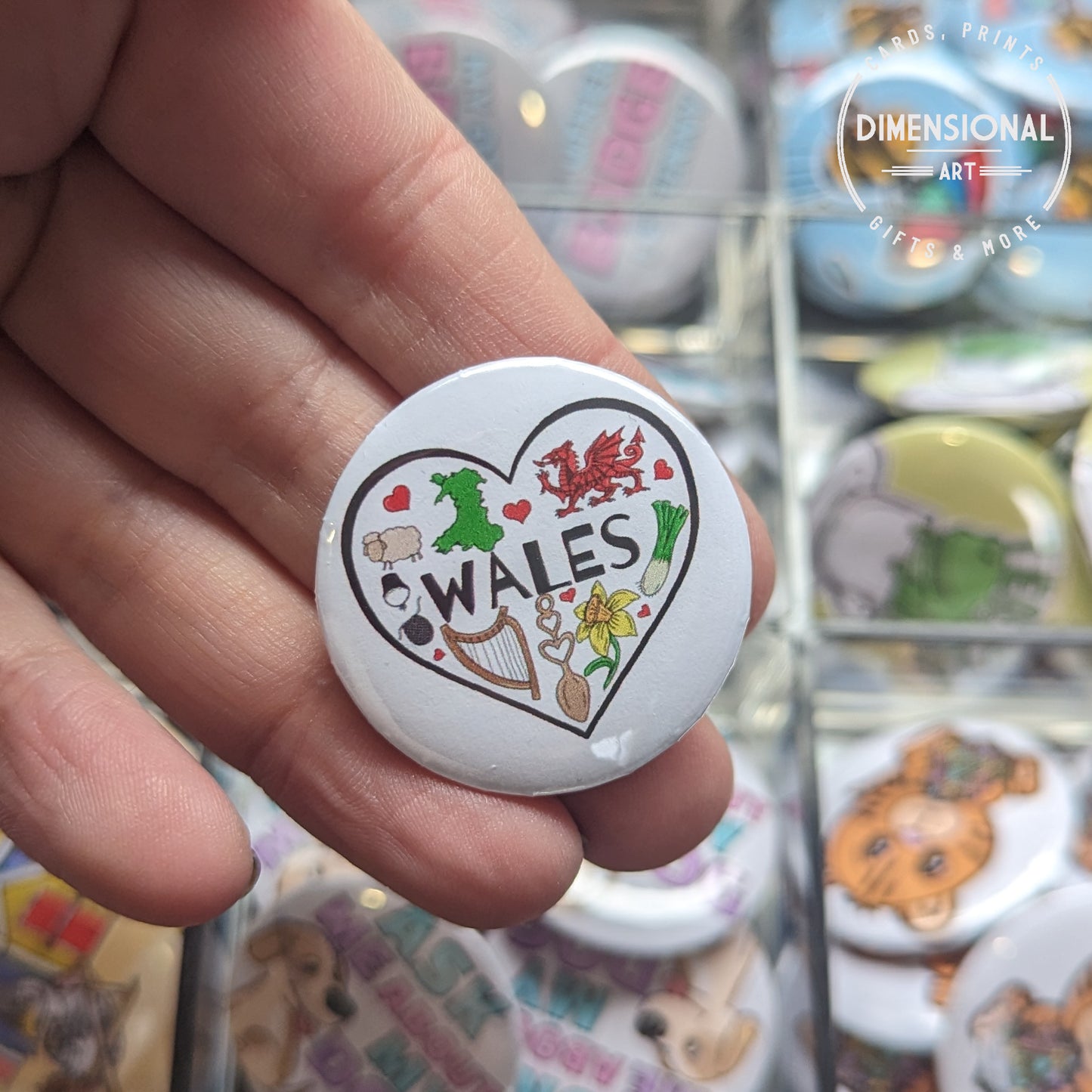 Wales Heart Mini badge