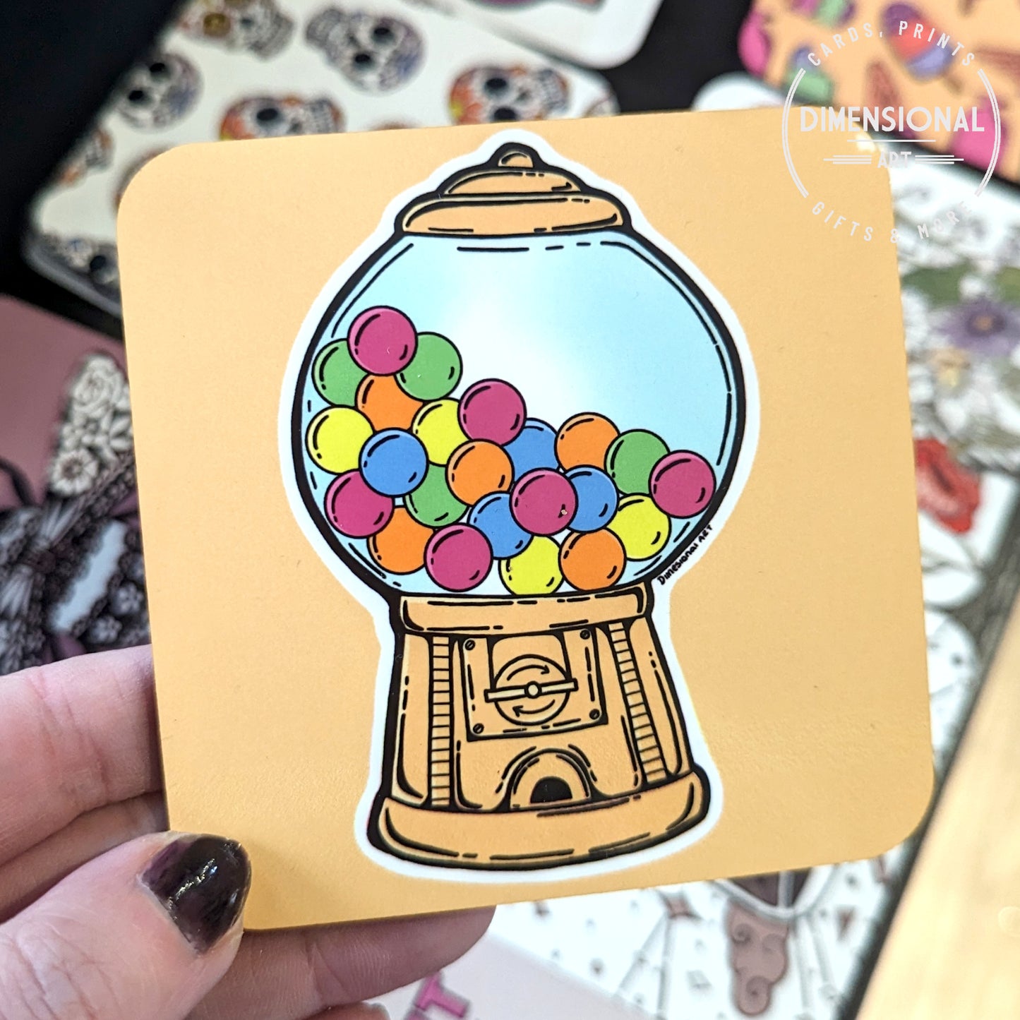 Gumball Machine Popart coaster (single)