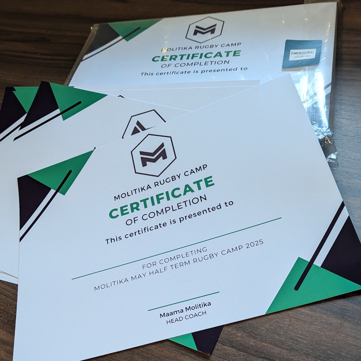 A4 Certificates