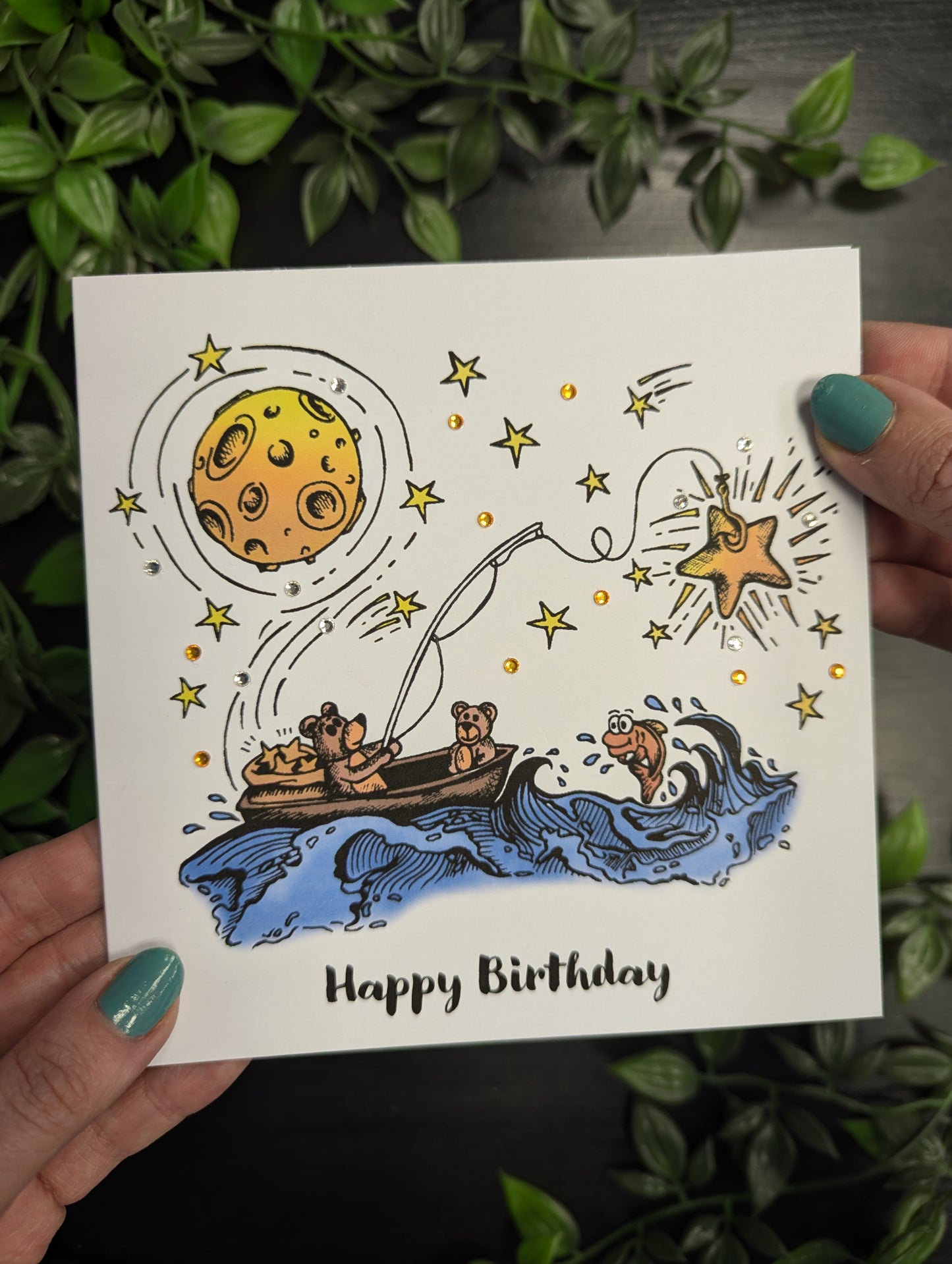 Bears Fishing Birthday Card