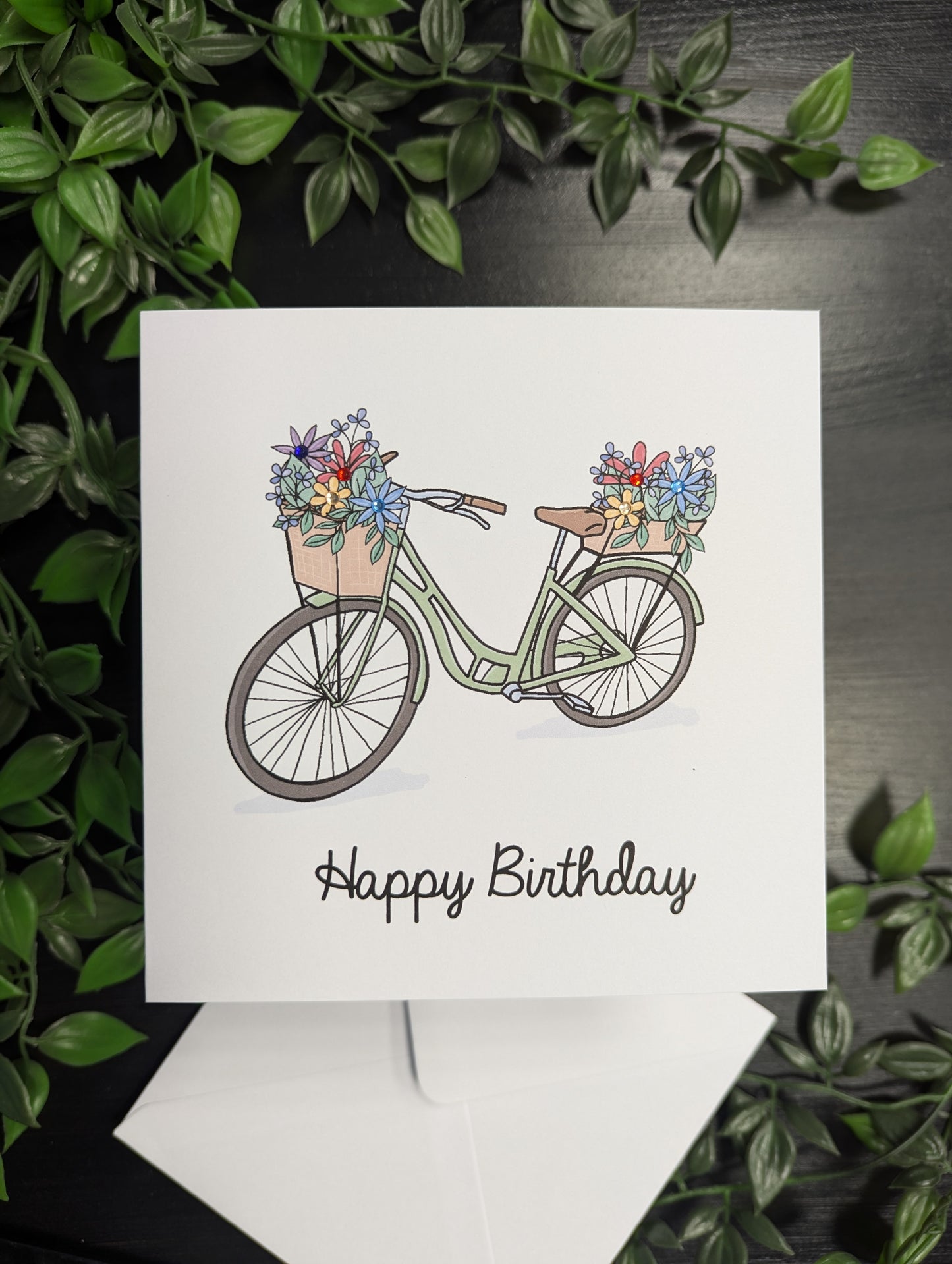 Flower Bike Birthday Card