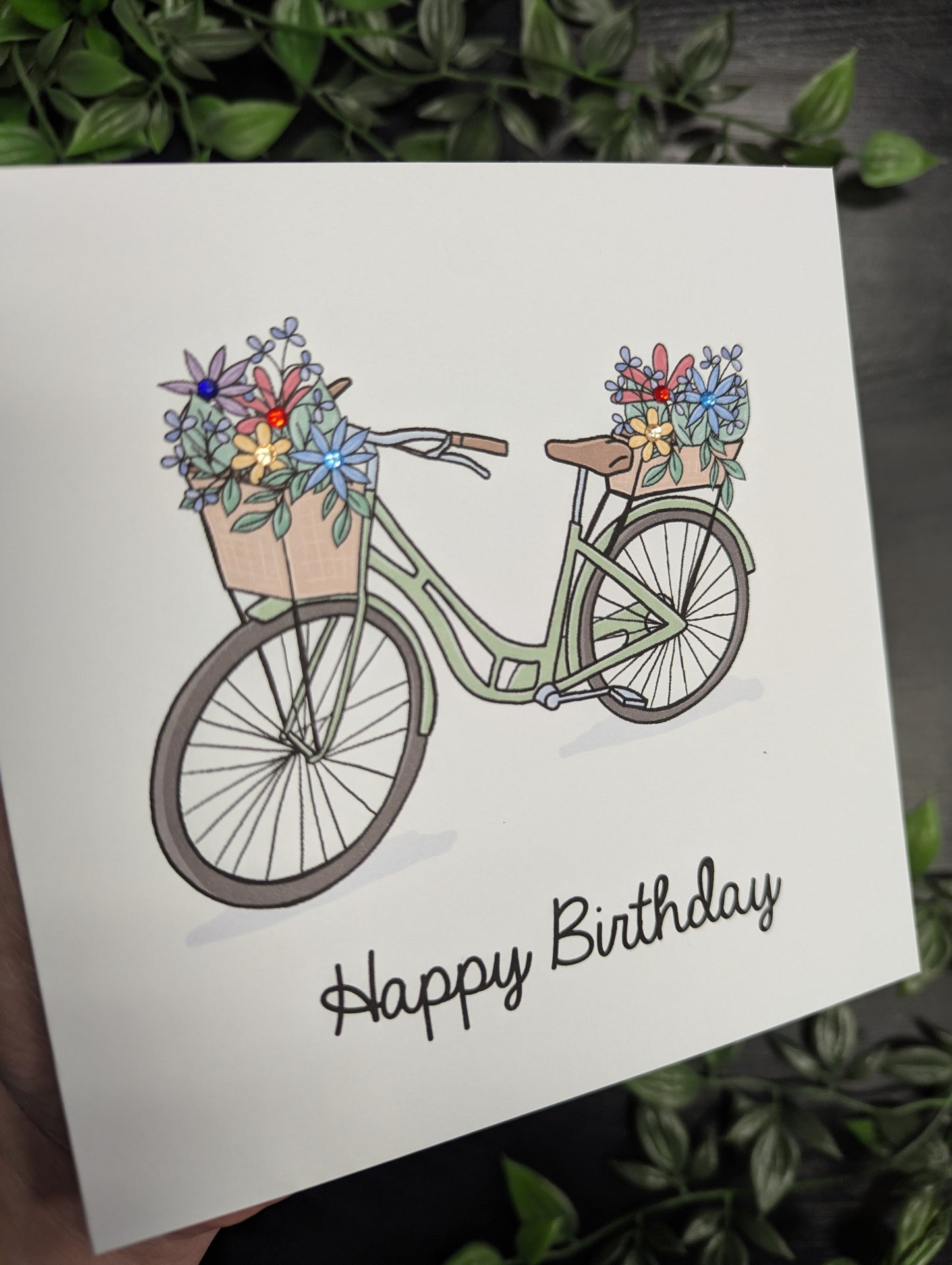 Flower Bike Birthday Card