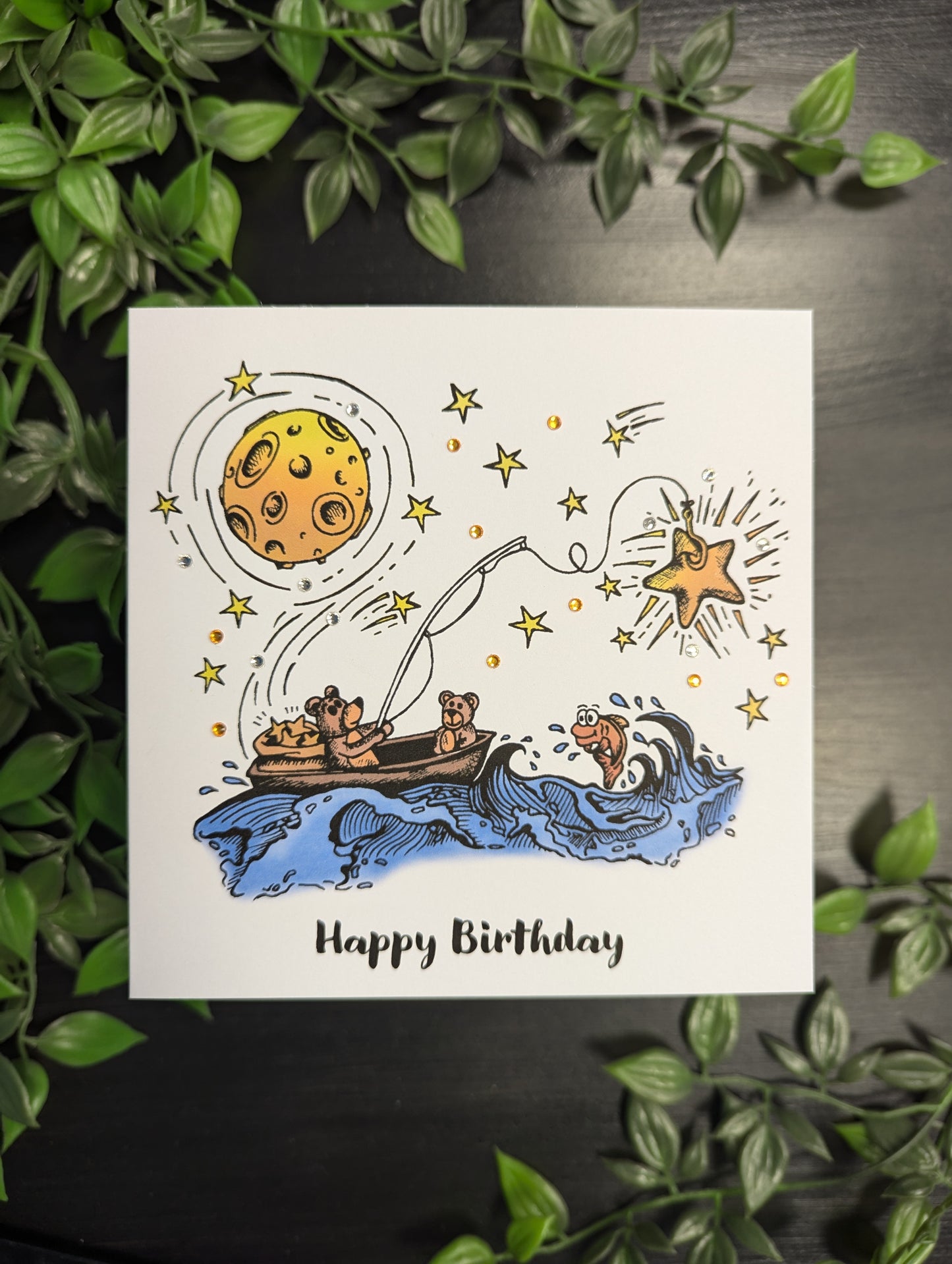 Bears Fishing Birthday Card