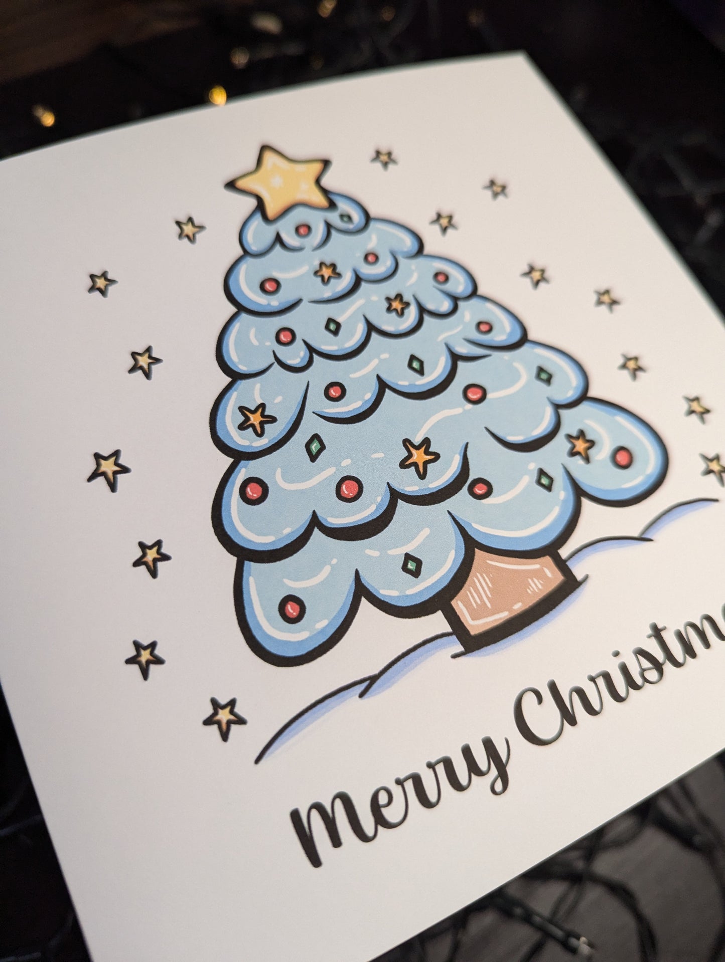 Christmas tree Merry Christmas Card