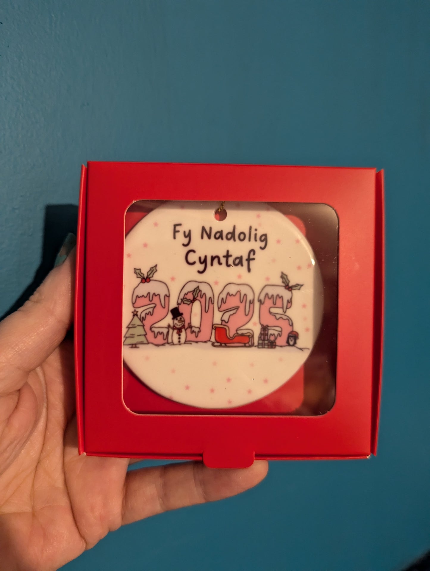 Fy Nadolig Cyntaf 2025 - Christmas decorations - PINK - My First Christmas