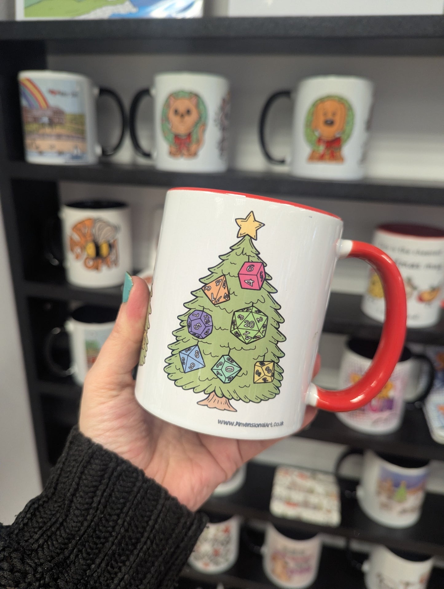 Dice Tree - D&D - Christmas Tree Mug