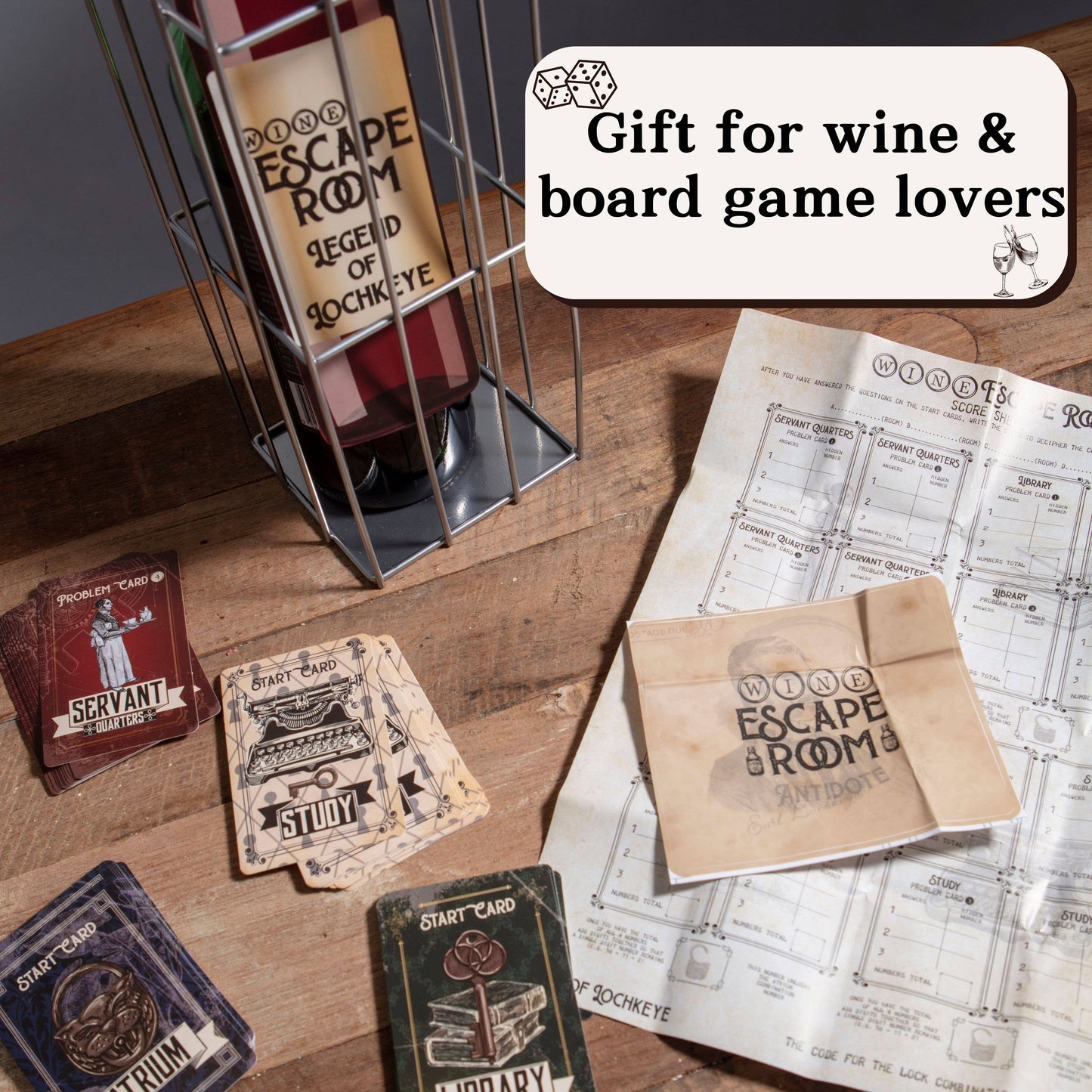Wine Escape Room Game - Legend of Lockeye - Wine Gifts