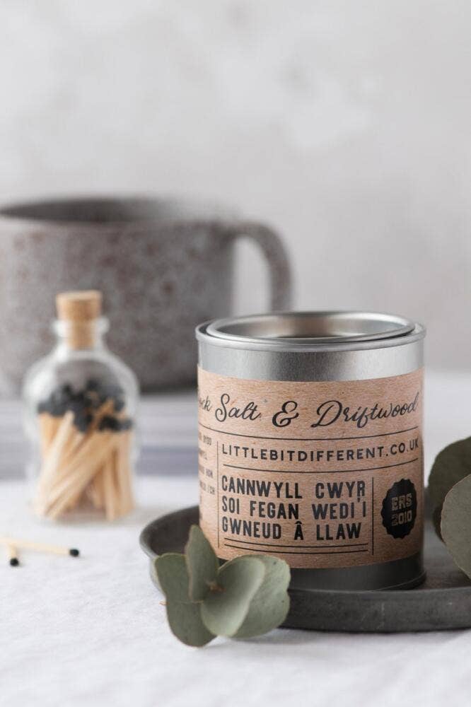 Rock Salt and Driftwood Candle