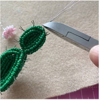 Beaded Craft Kit - Spiky Cactus Plant.