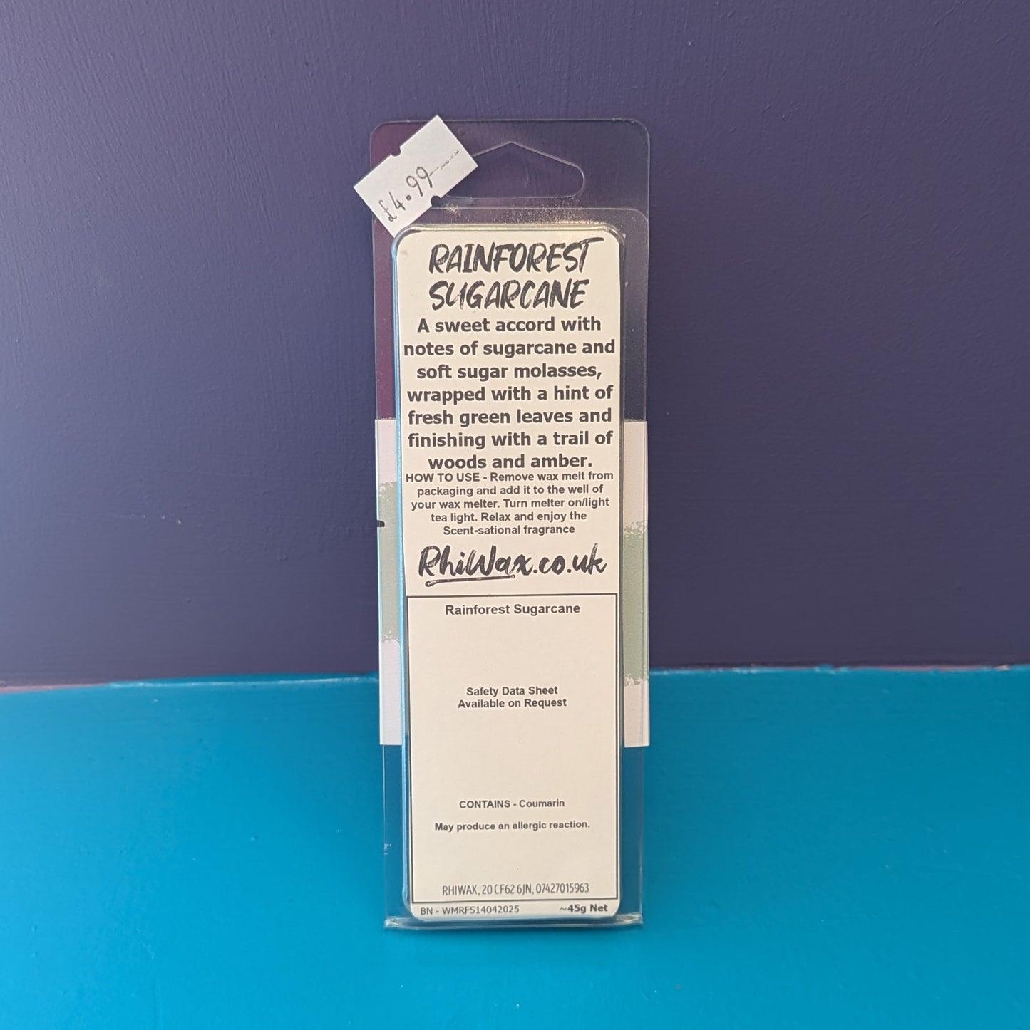 Rainforest Sugarcane Wax Melts - Sweet, Greenery