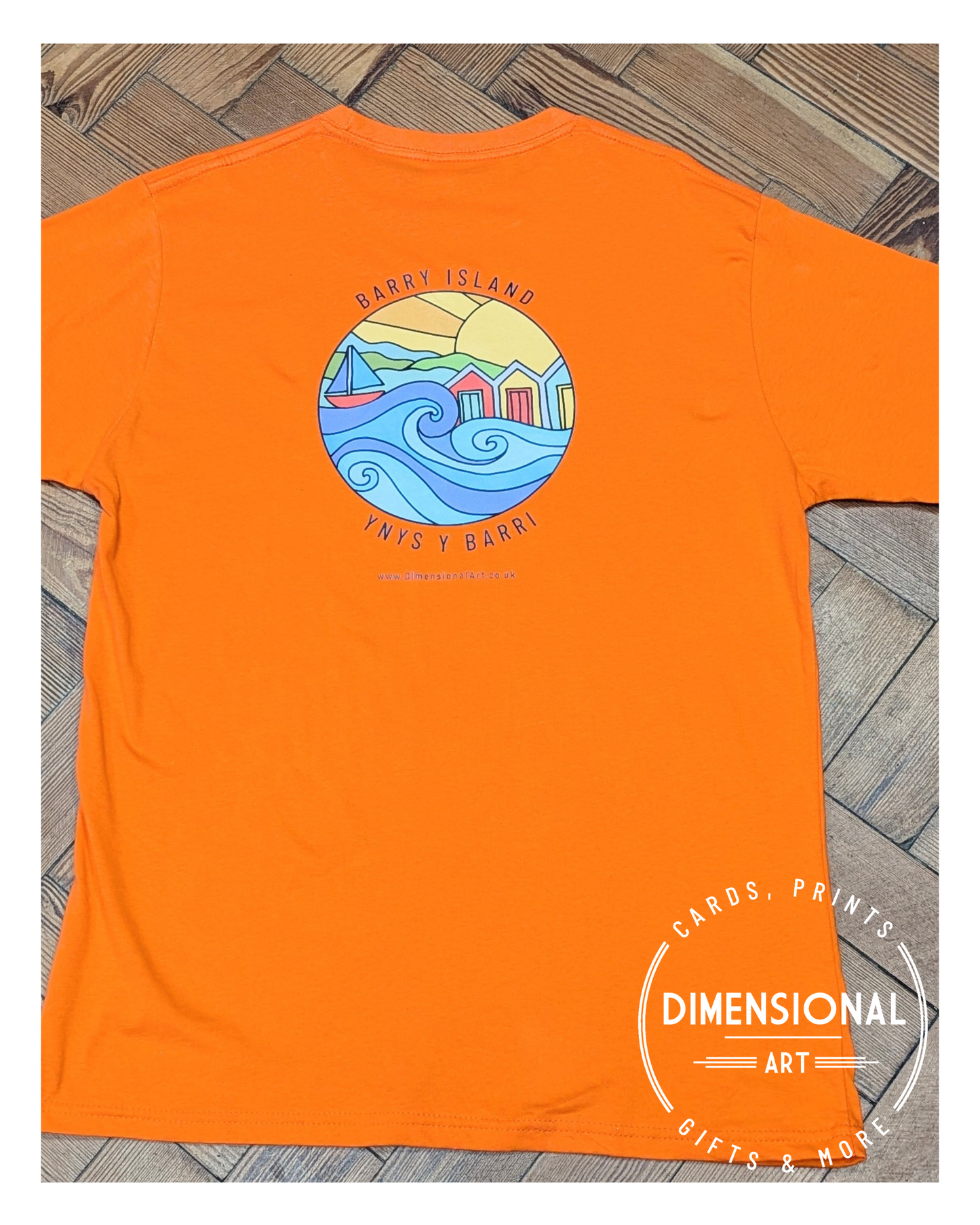 Barry Island Ynys y Barri T-shirt - Orange