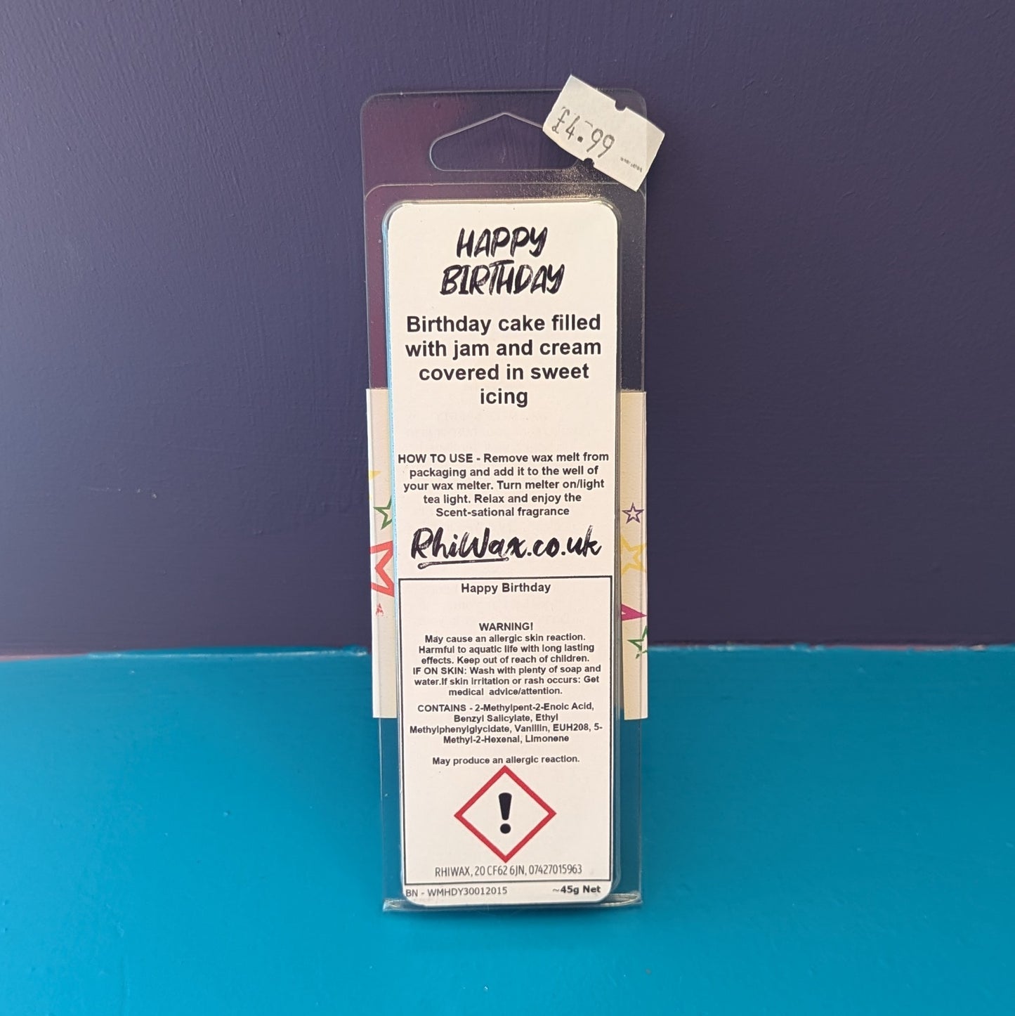 Happy Birthday Wax melt - Birthday Cake