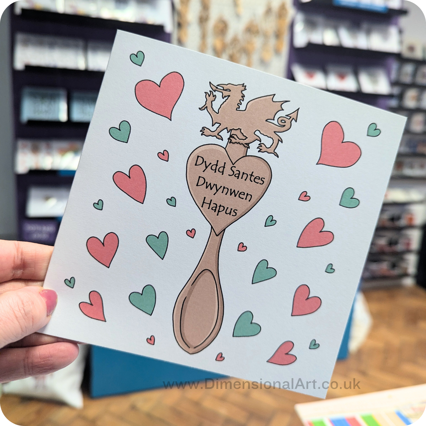Lovespoons - Dydd Santes Dwynwen Hapus Card