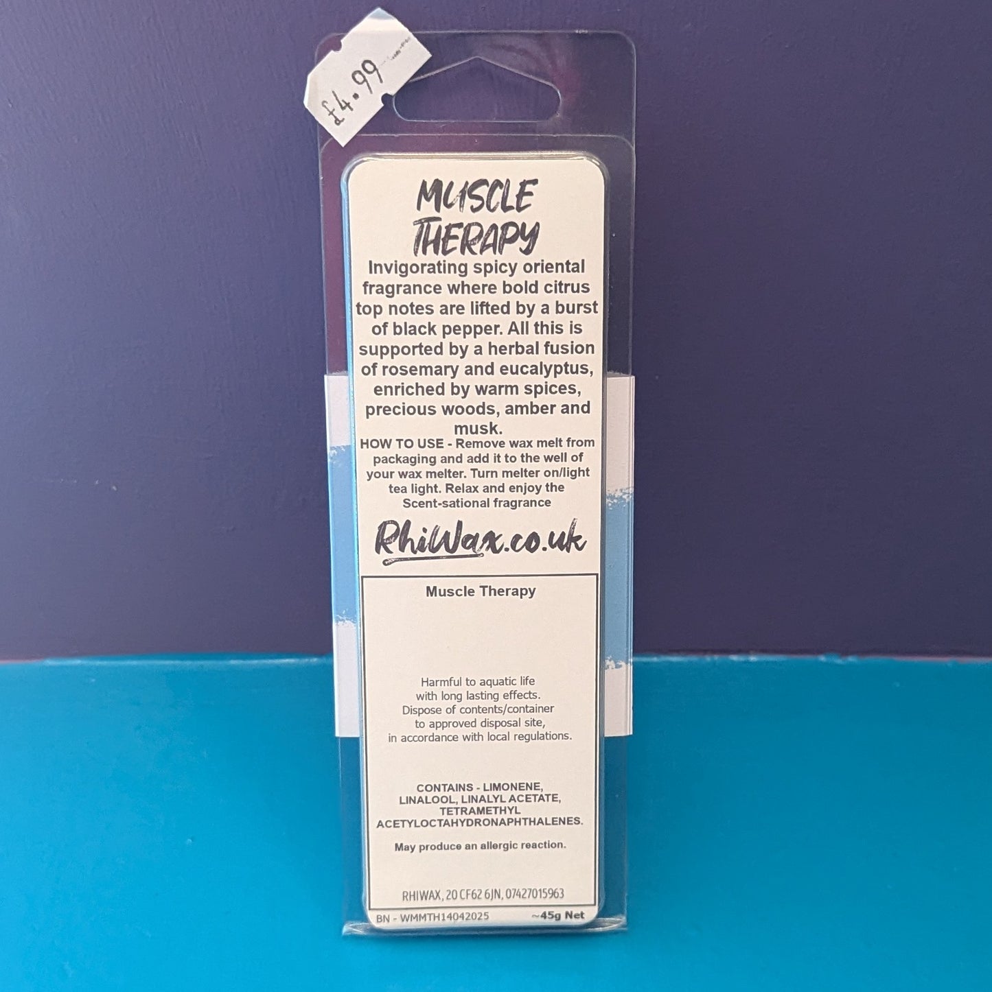 Muscle Therapy Wax Melts - Herbal, Spices