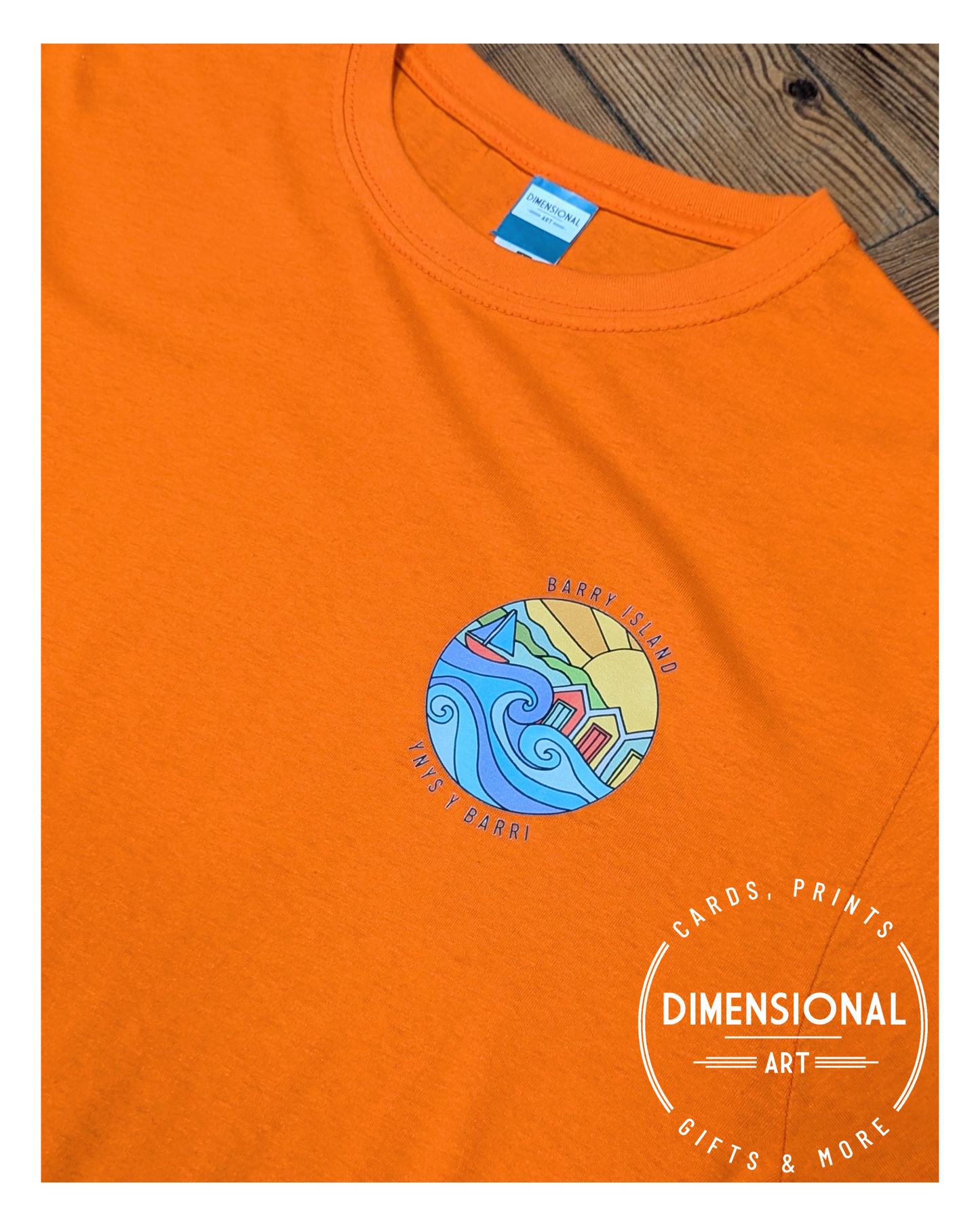 Barry Island Ynys y Barri T-shirt - Orange