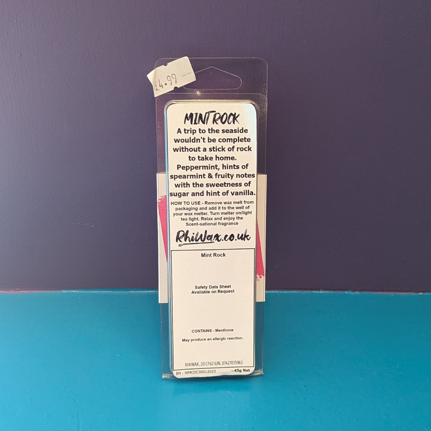 Mint Rock Wax Melts - Mint, Vanilla, Fruity