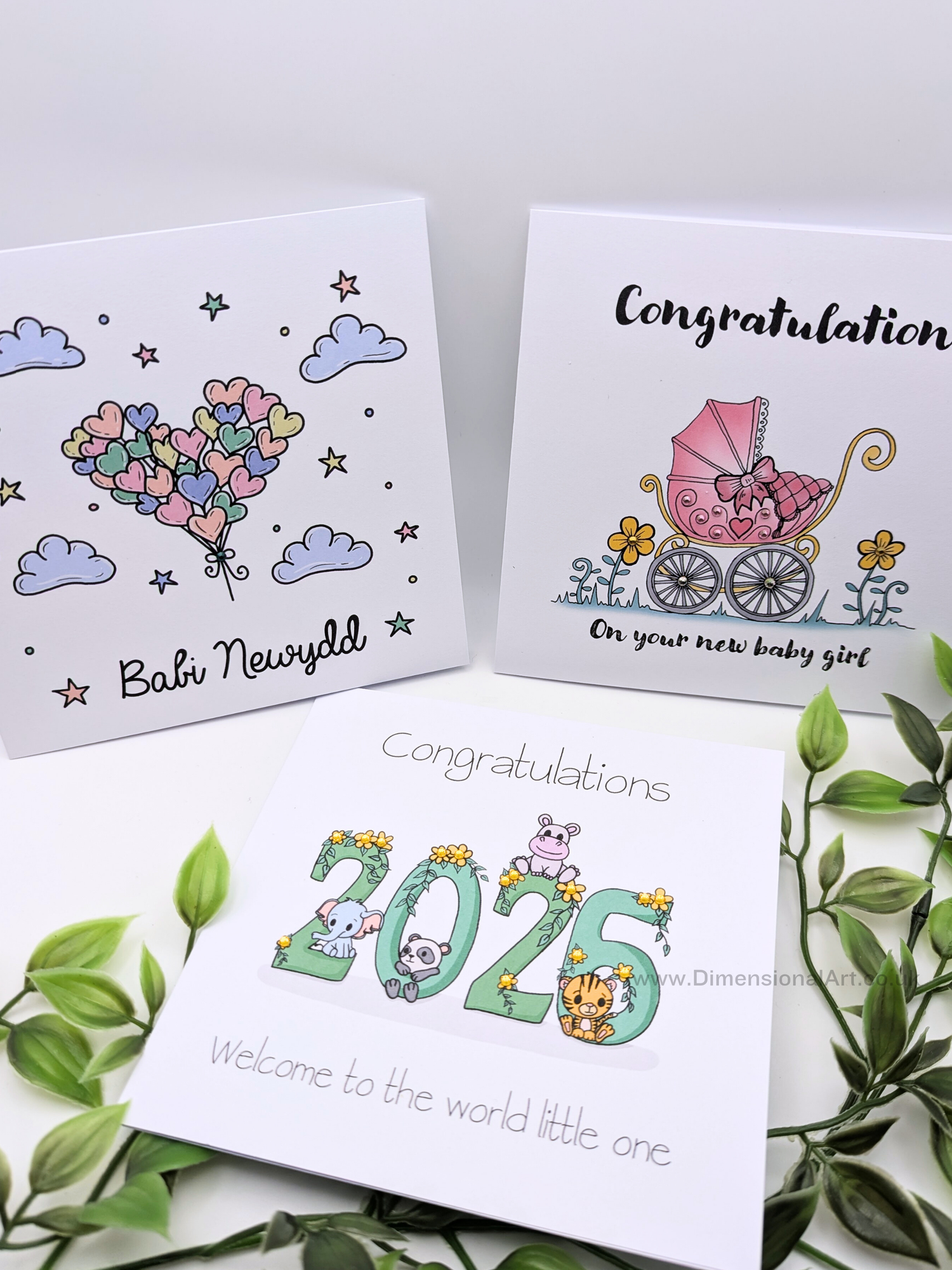 New Baby / Babi Newydd Dimensional Art