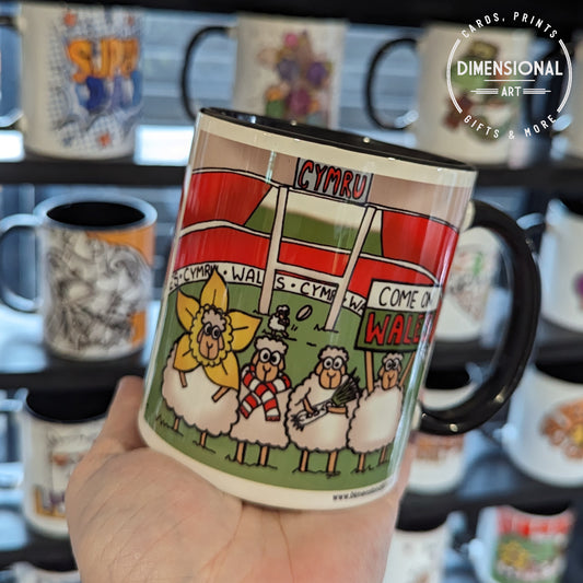 Welsh Rugby Sheep Mug