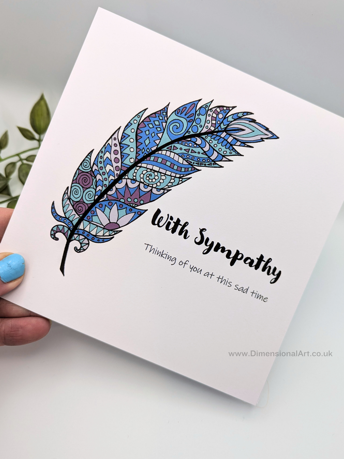 Feather With Sympathy Card