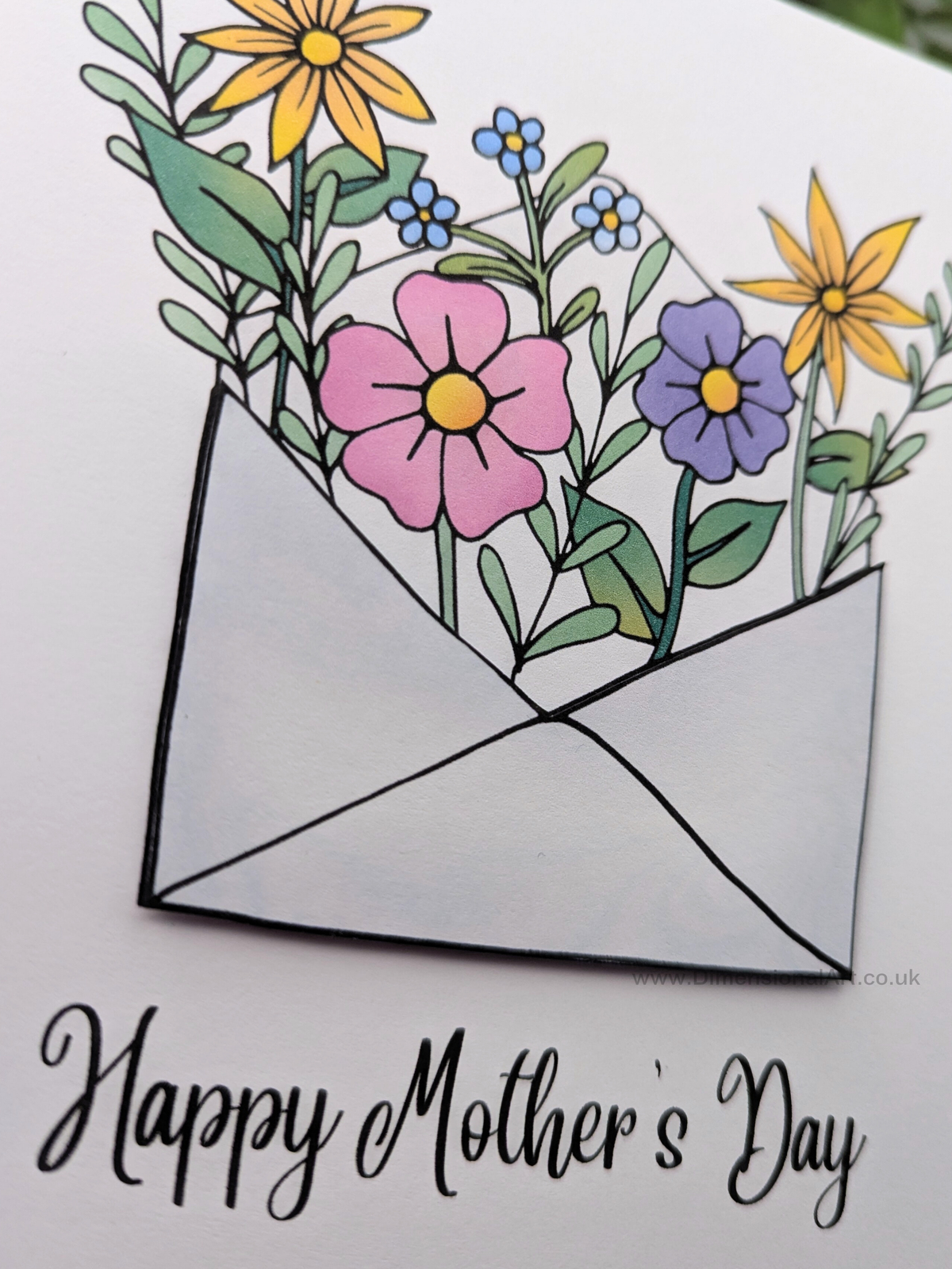 Flower Envelope Mothers day card