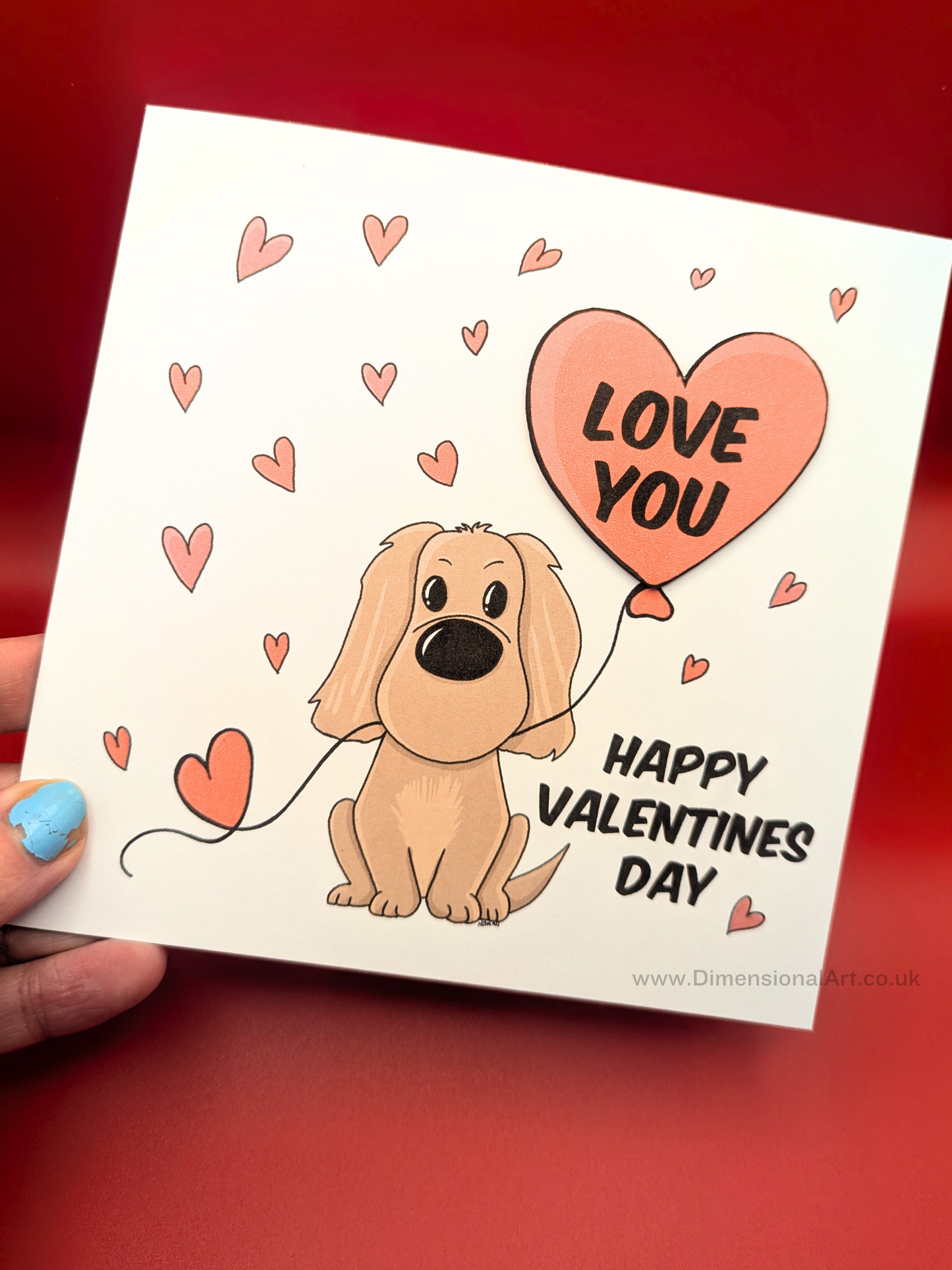 Love you - Dog - Valentines Day Card