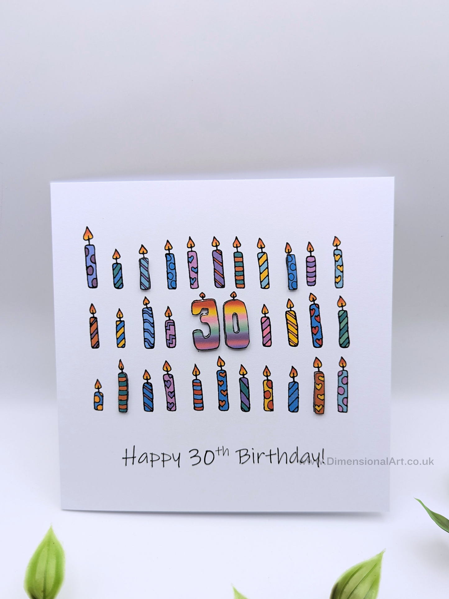 30th Candles Birthday Card