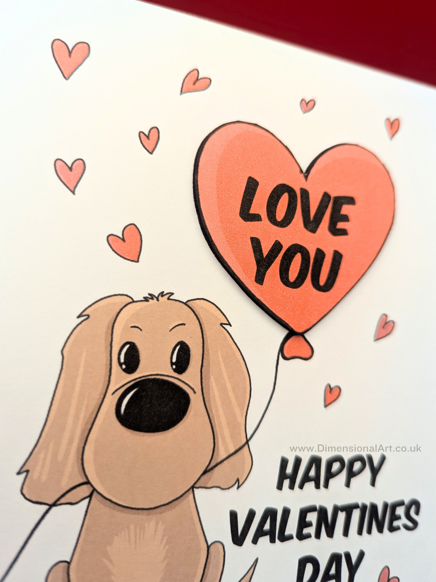 Love you - Dog - Valentines Day Card