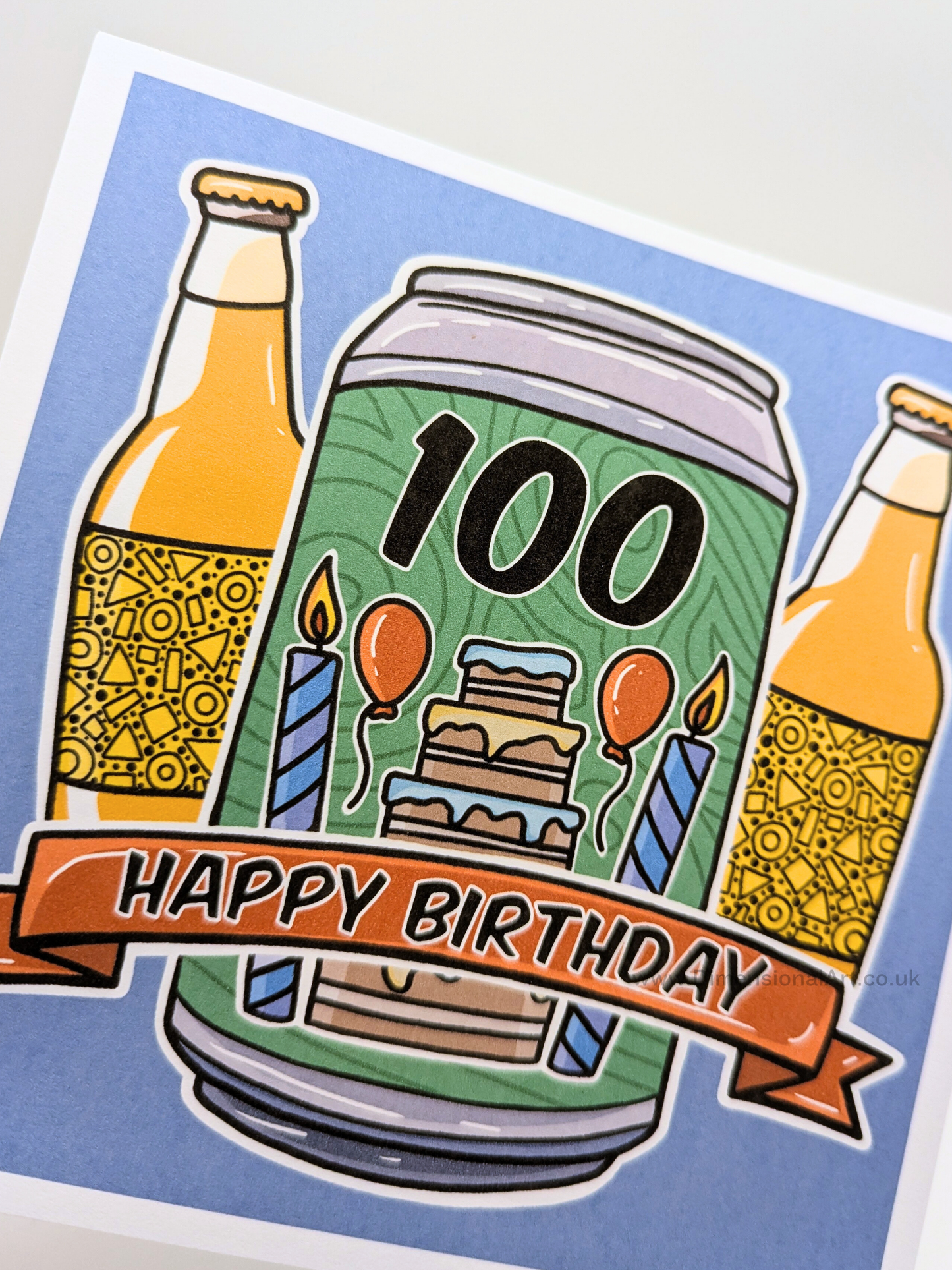 100 Birthday Card - Beer