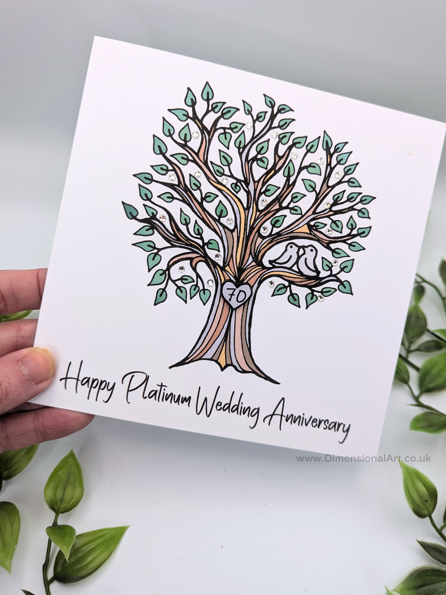 70th Platinum Anniversary Card