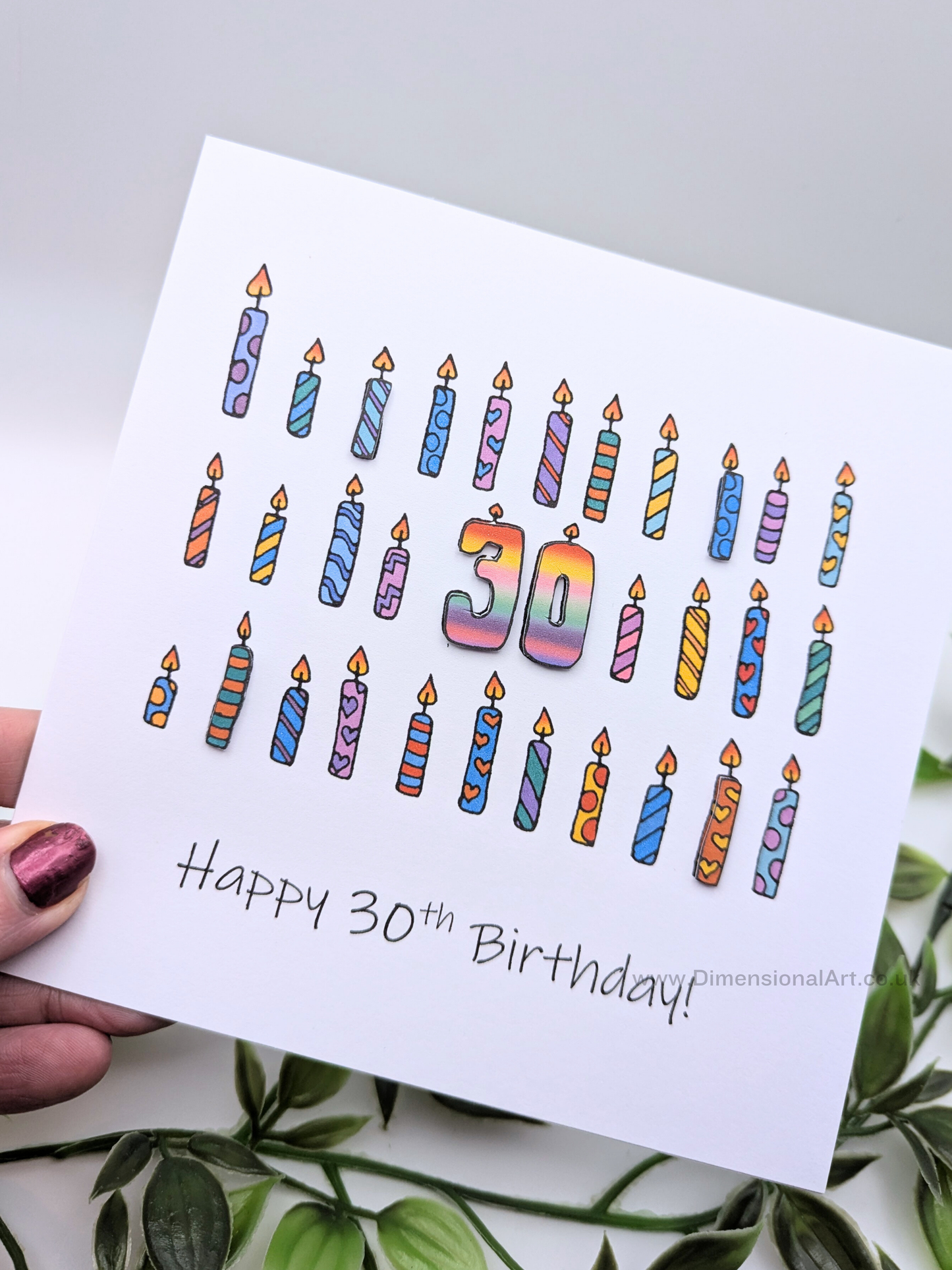 30th Candles Birthday Card