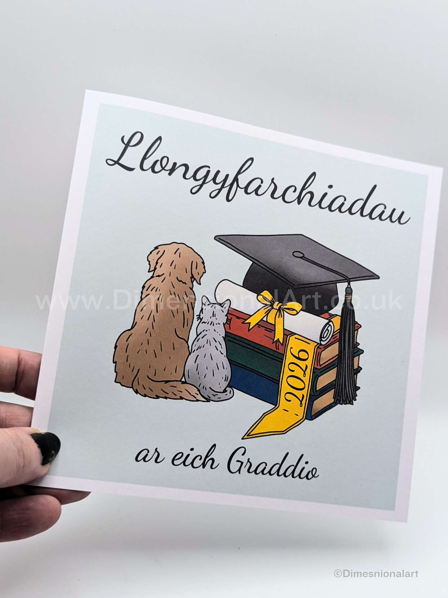 Llongyfarchiadau ar eich Graddio -  Graduation Card - Welsh  - Veterinary