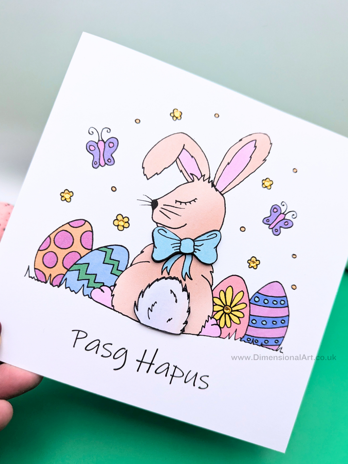 Pasg Hapus - Happy Easter Card - Welsh