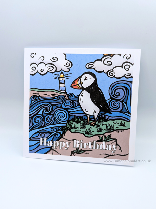 Puffin Birthday Card