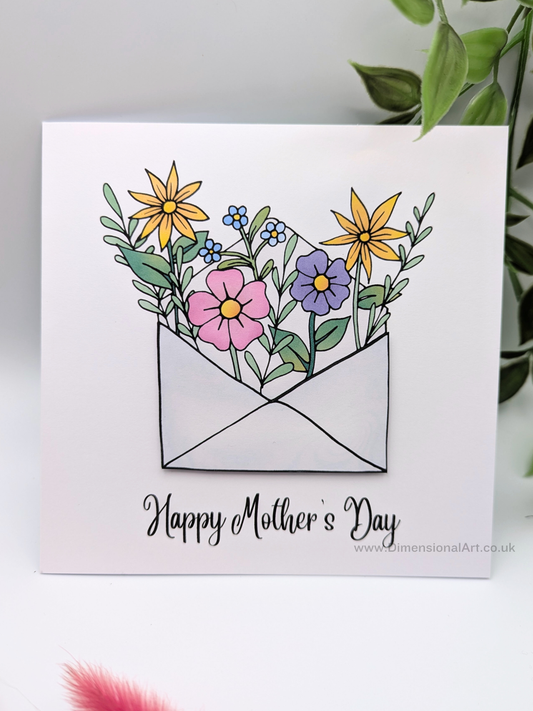 Flower Envelope Mothers day card
