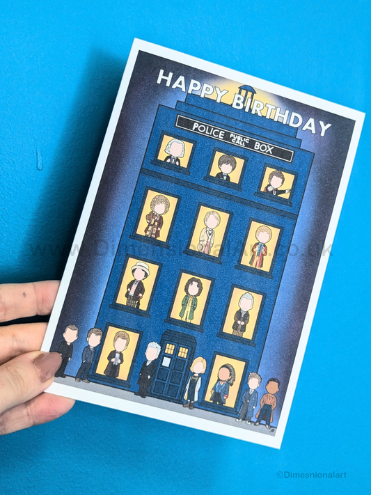 Doctor Who doctors -Happy Birthday (Birthday card)